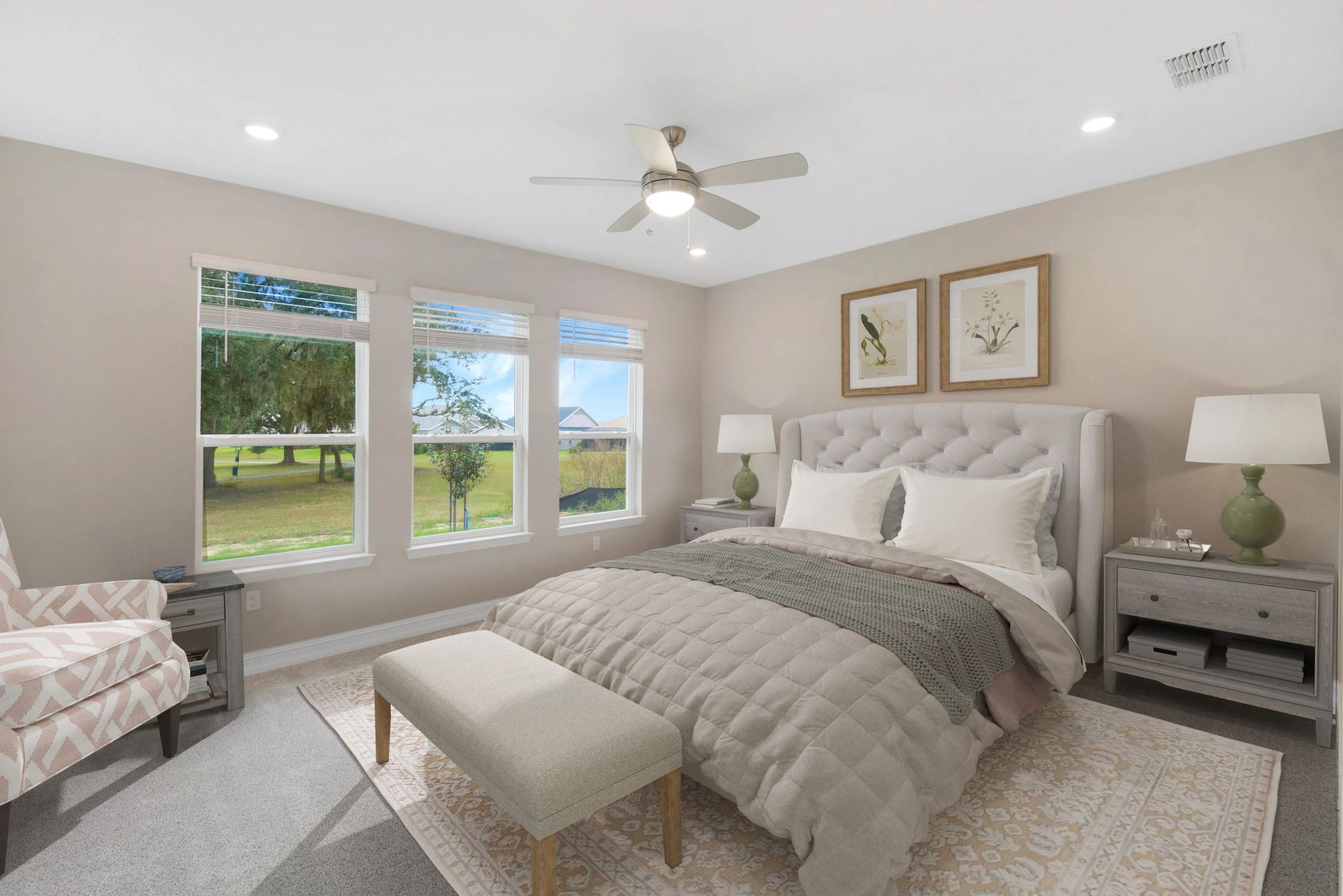Virtually Staged Primary Bed