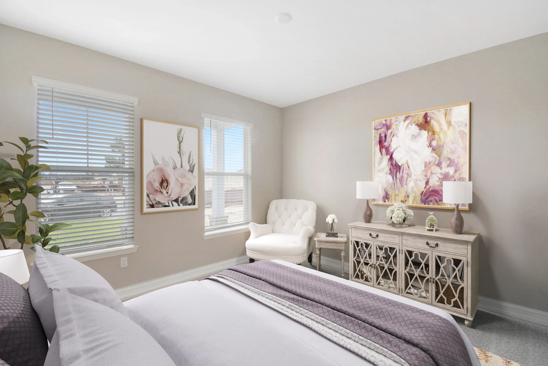 Virtually Staged Guest Bed
