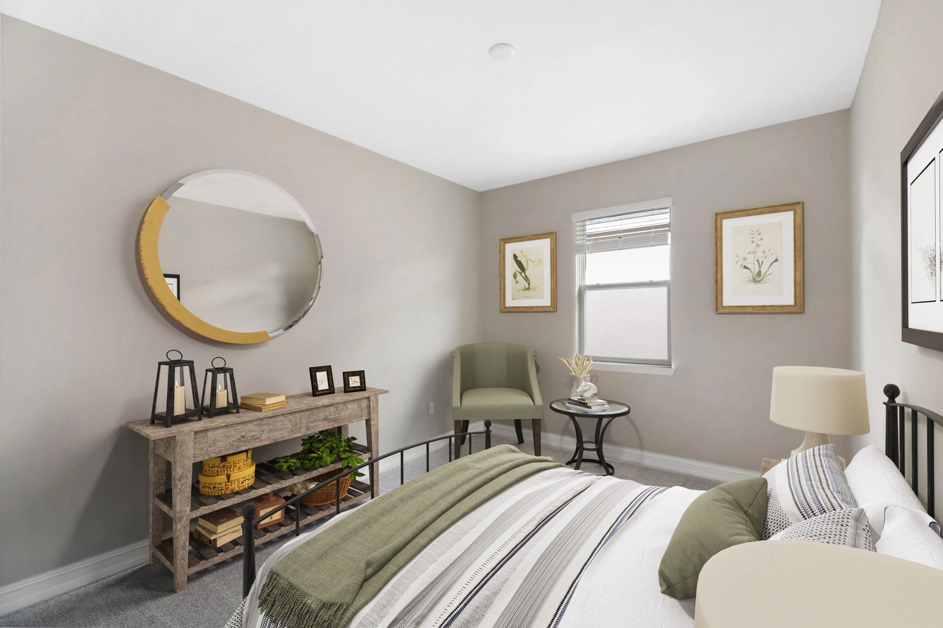 Virtually Staged Guest Bed