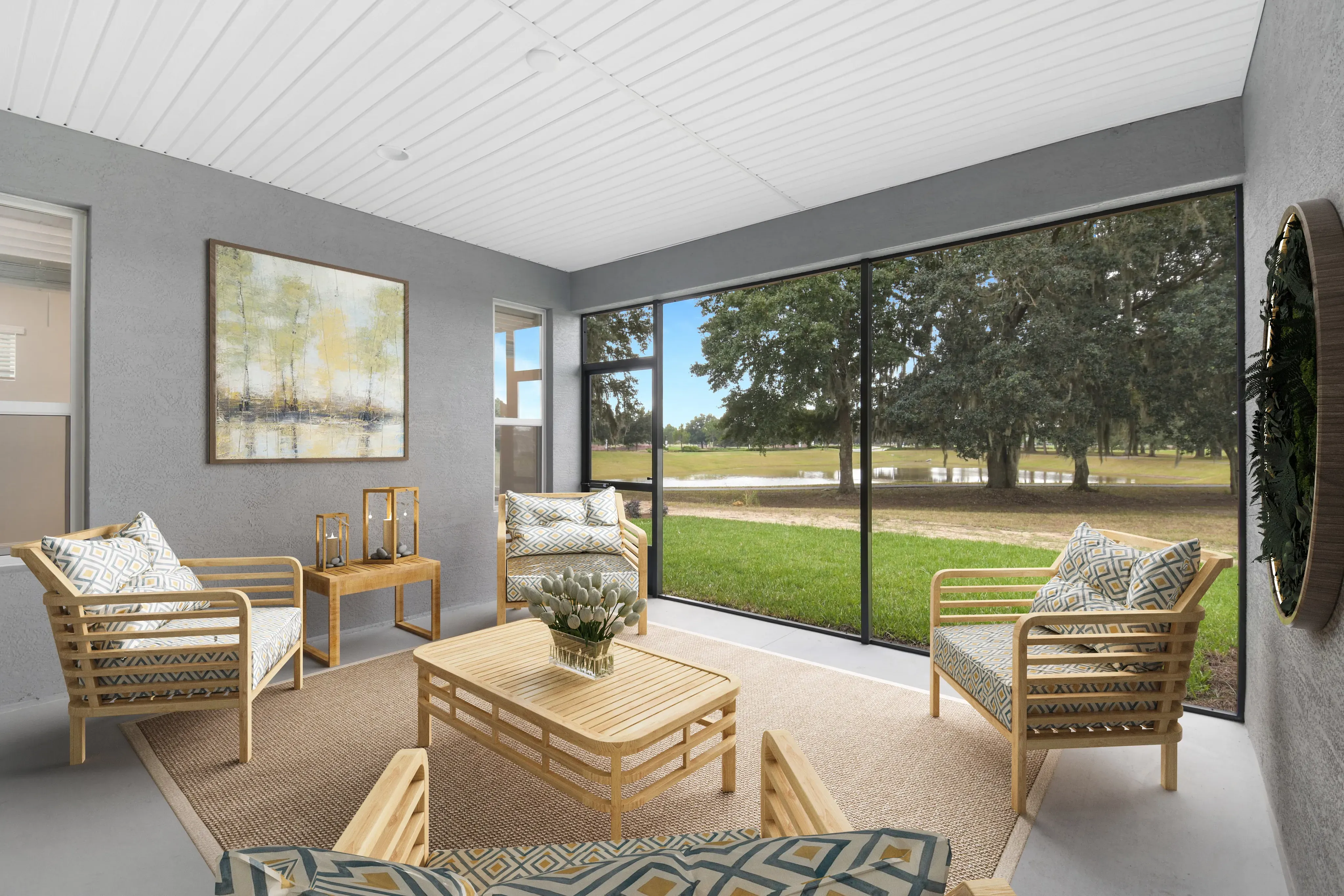 Virtually Staged Screened Lanai