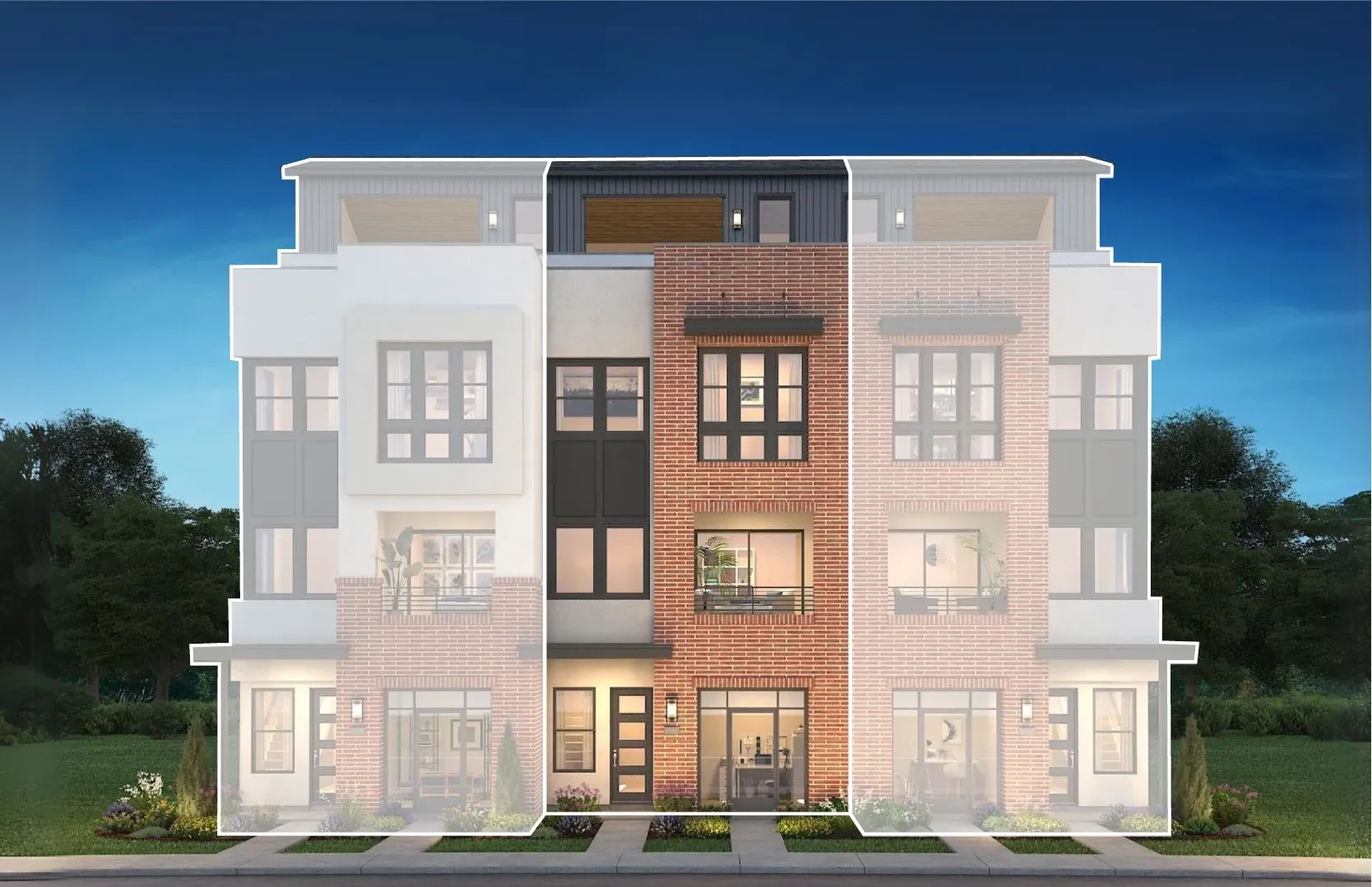 Rooftops 3-Plex - Plan 3 Unit