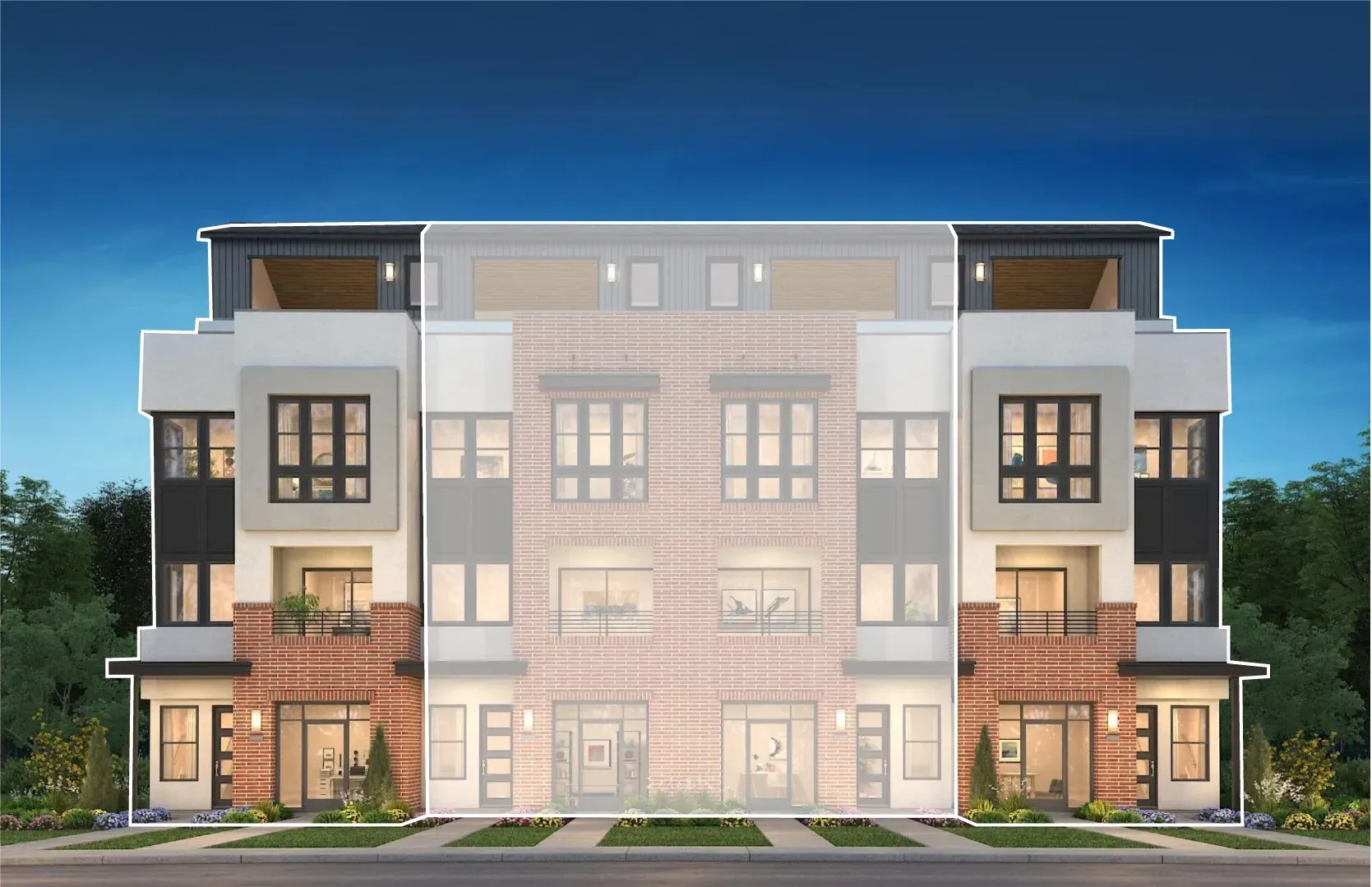 Rooftops 4-Plex - Plan 4 Units