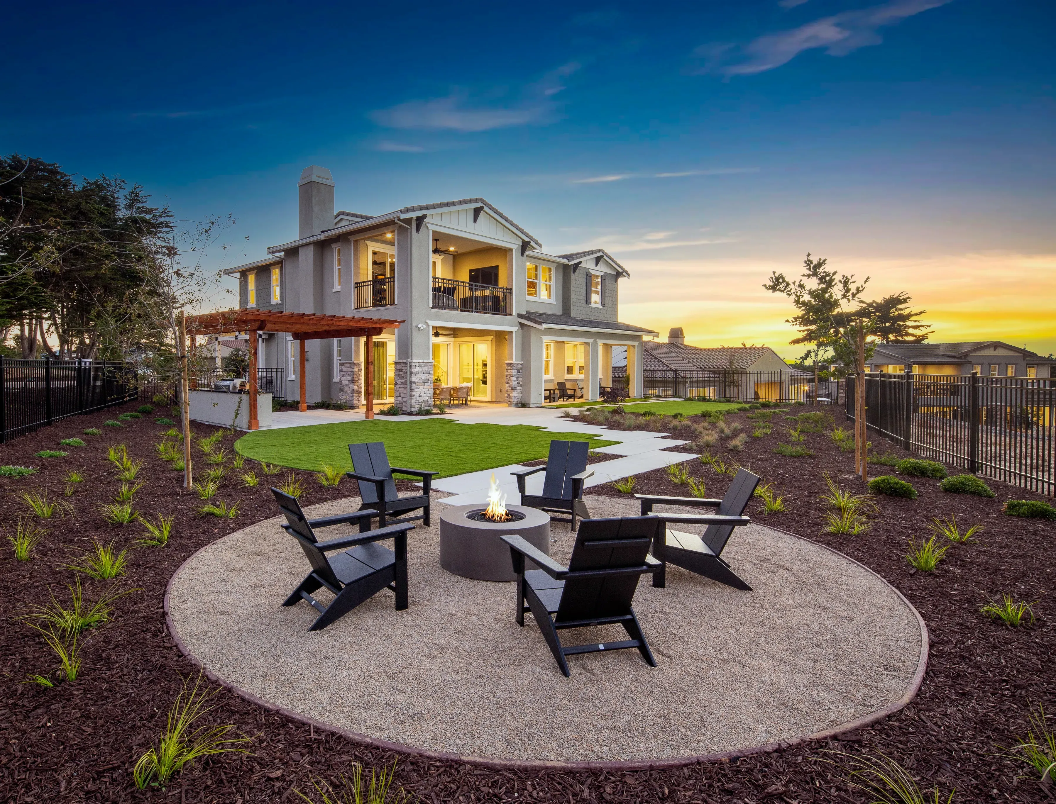 Plan 1 Model Home Backyard