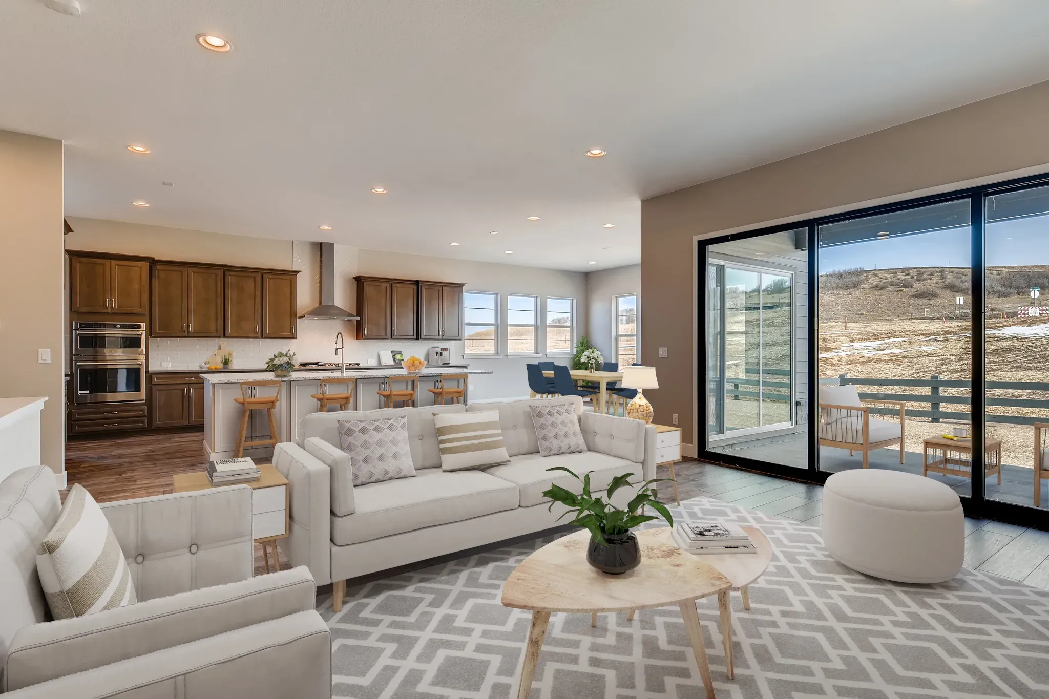 Great Room, Kitchen + Dining