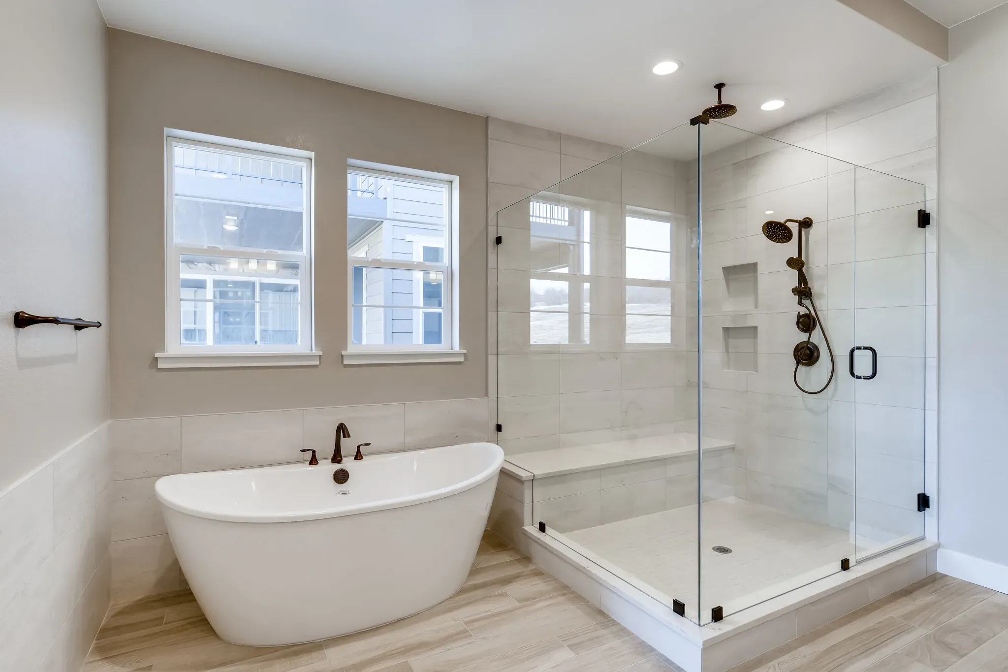 Primary Bath Tub + Shower