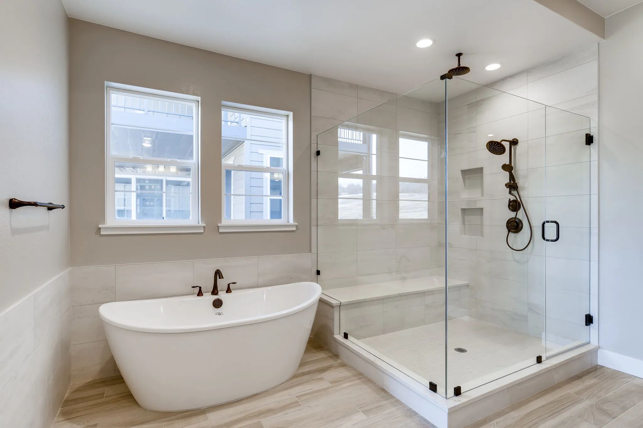 Primary Bath Tub + Shower