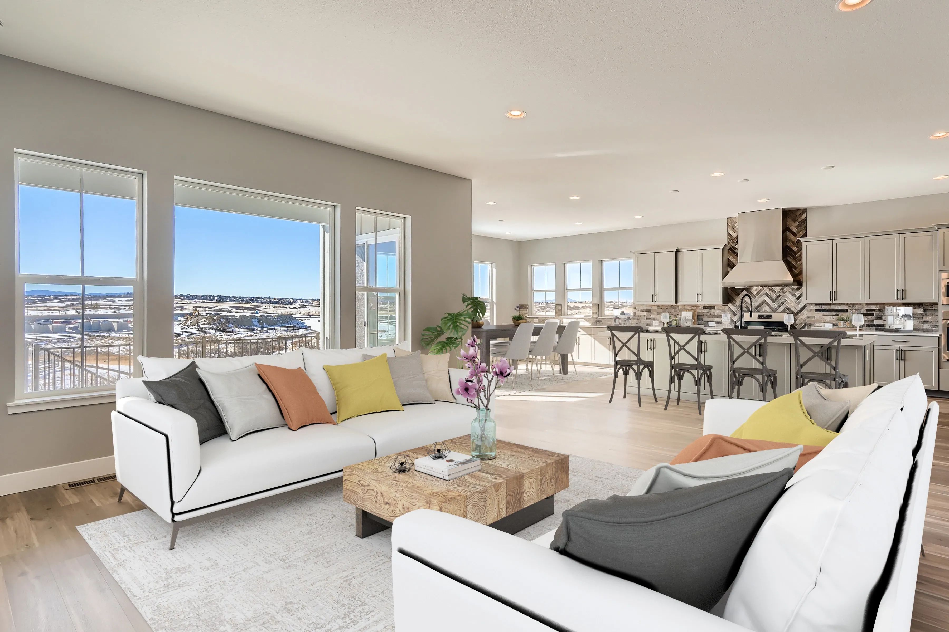 Great Room, Kitchen + Dining