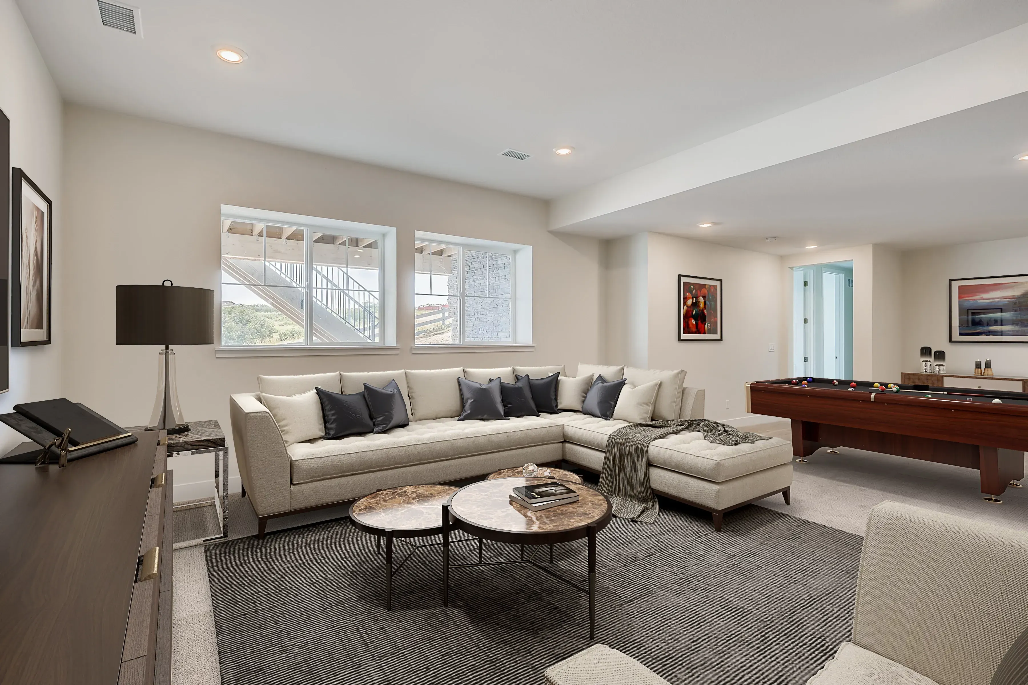 Stratton Finished Basement Rec Room