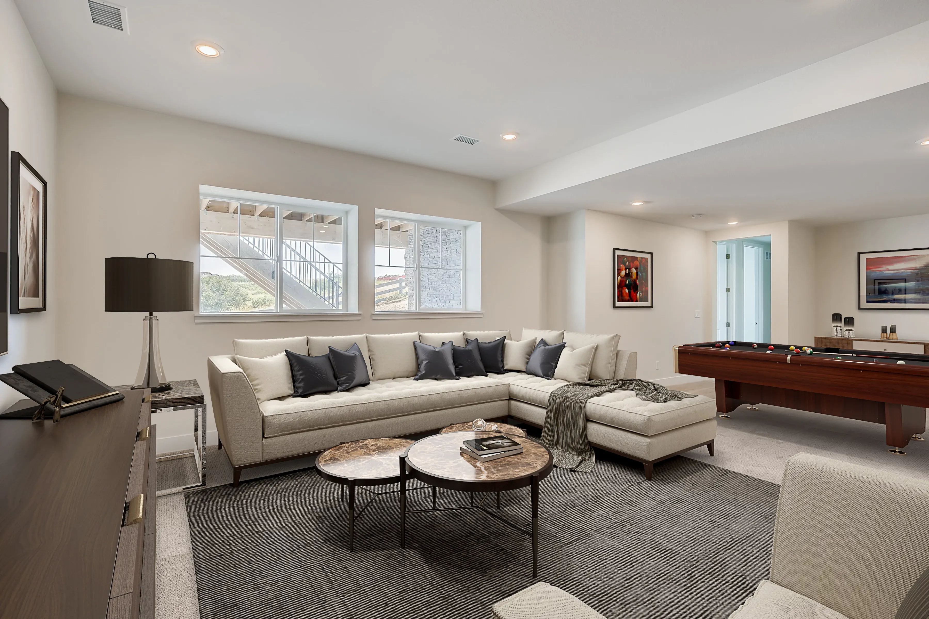 Stratton Finished Basement Rec Room