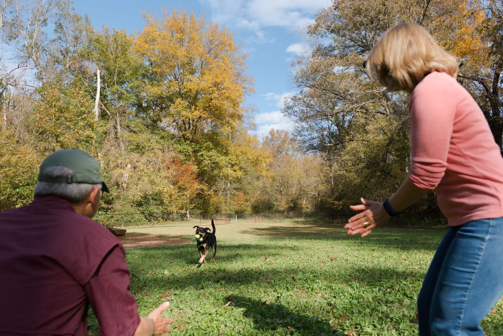 Couple Taking their Dog for a Walk