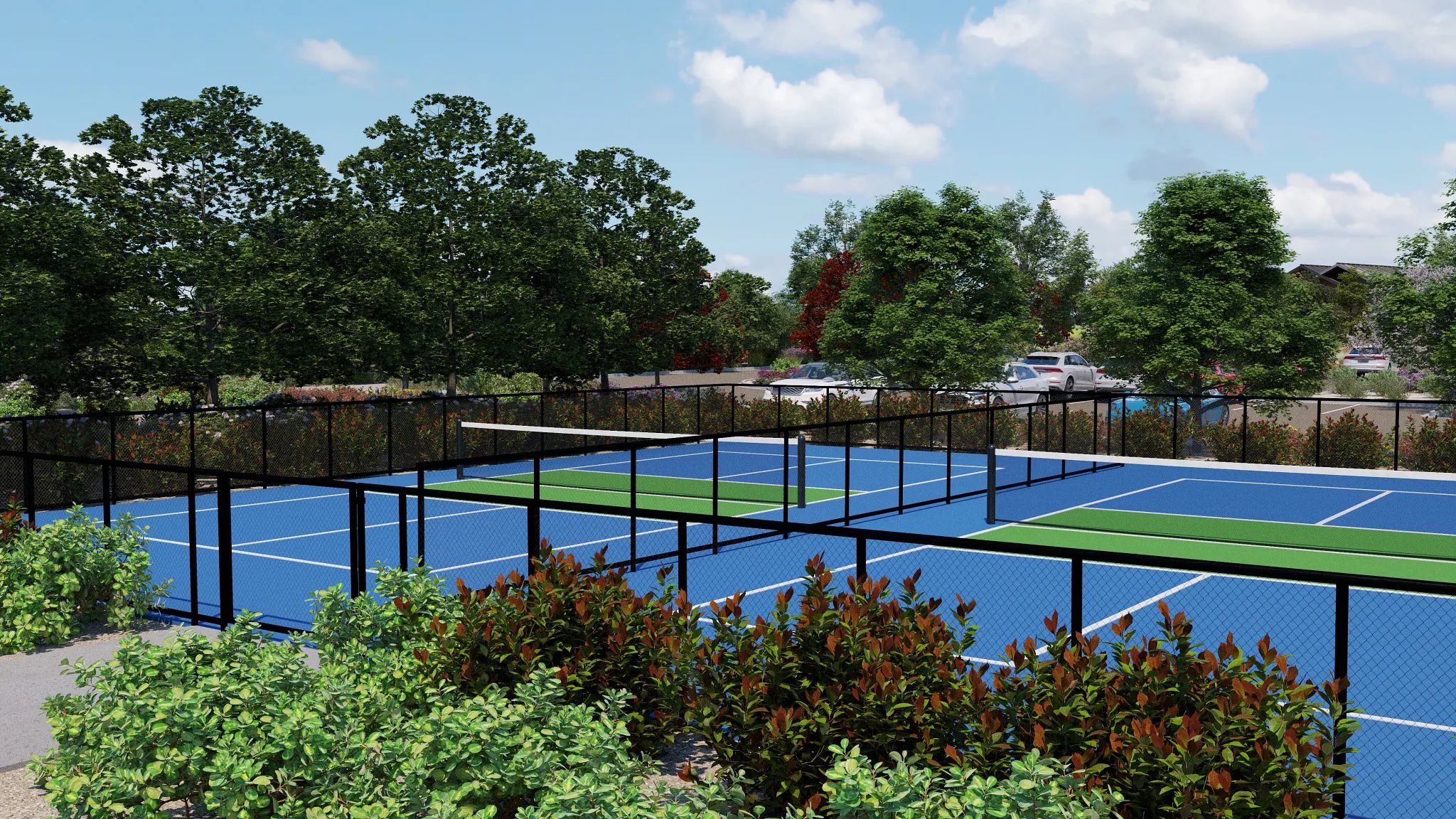 Rendering of Planned Pickleball Courts