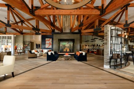 Cozy 4-Sided Fireplace