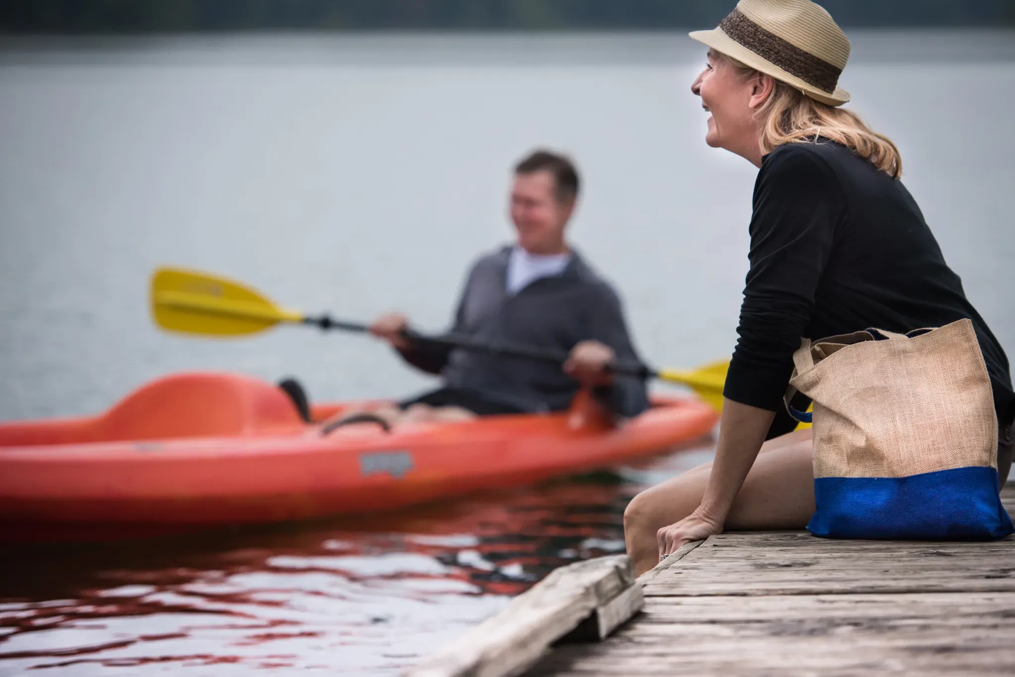 Couple Kayaking on Lake Frederick