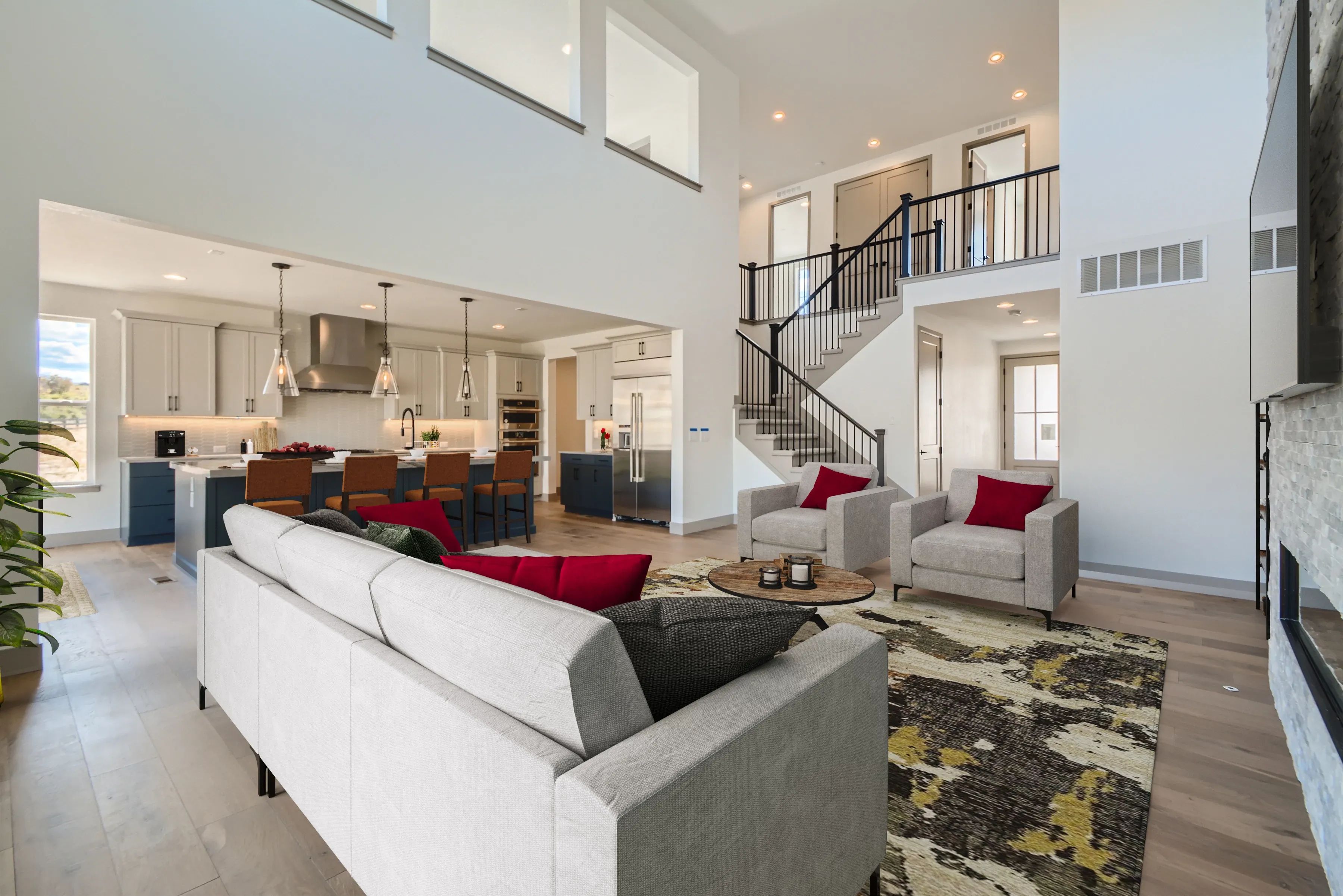 The Walton Model Great Room + Kitchen - Virtually