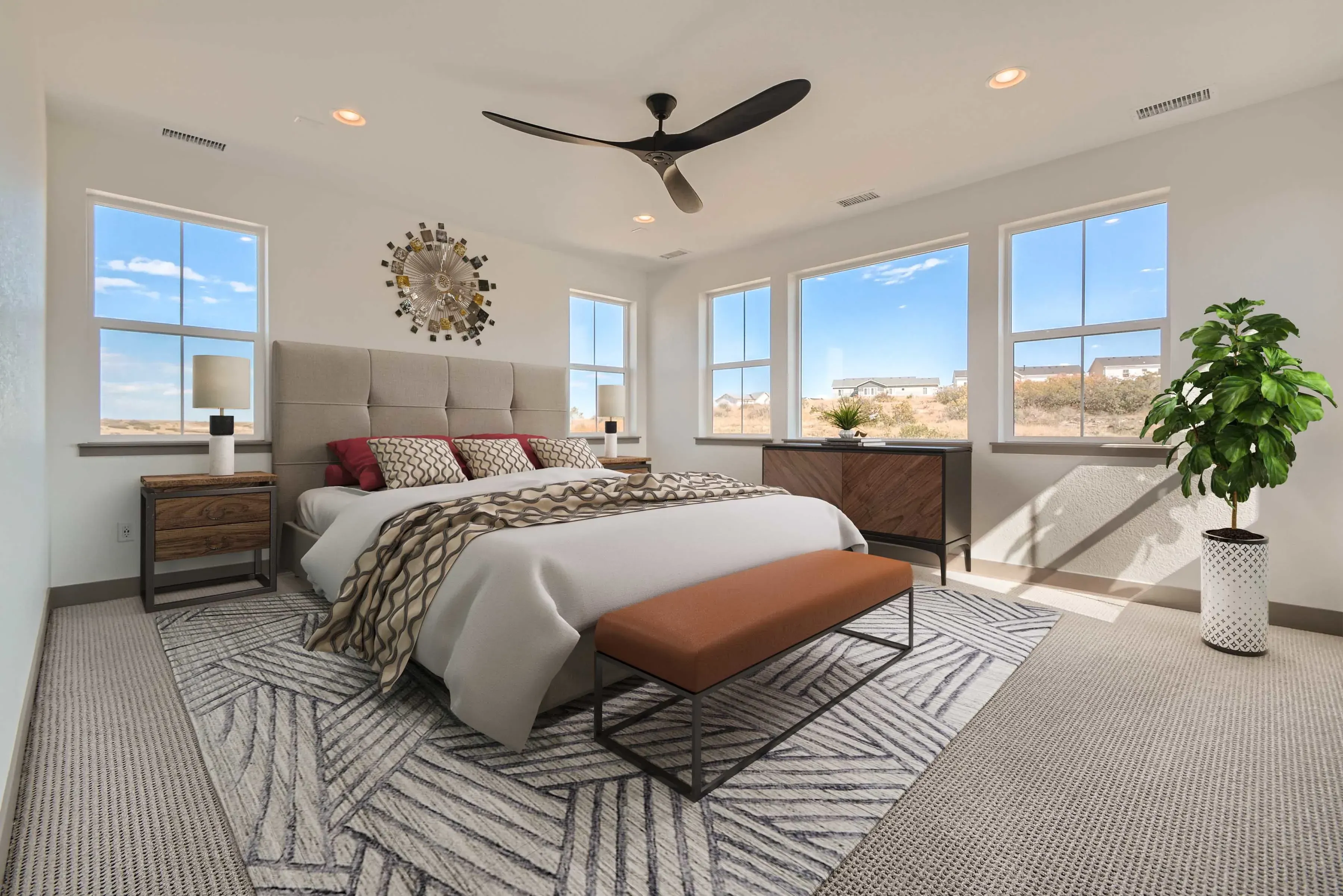 The Walton Model Primary Bed - Virtually Staged