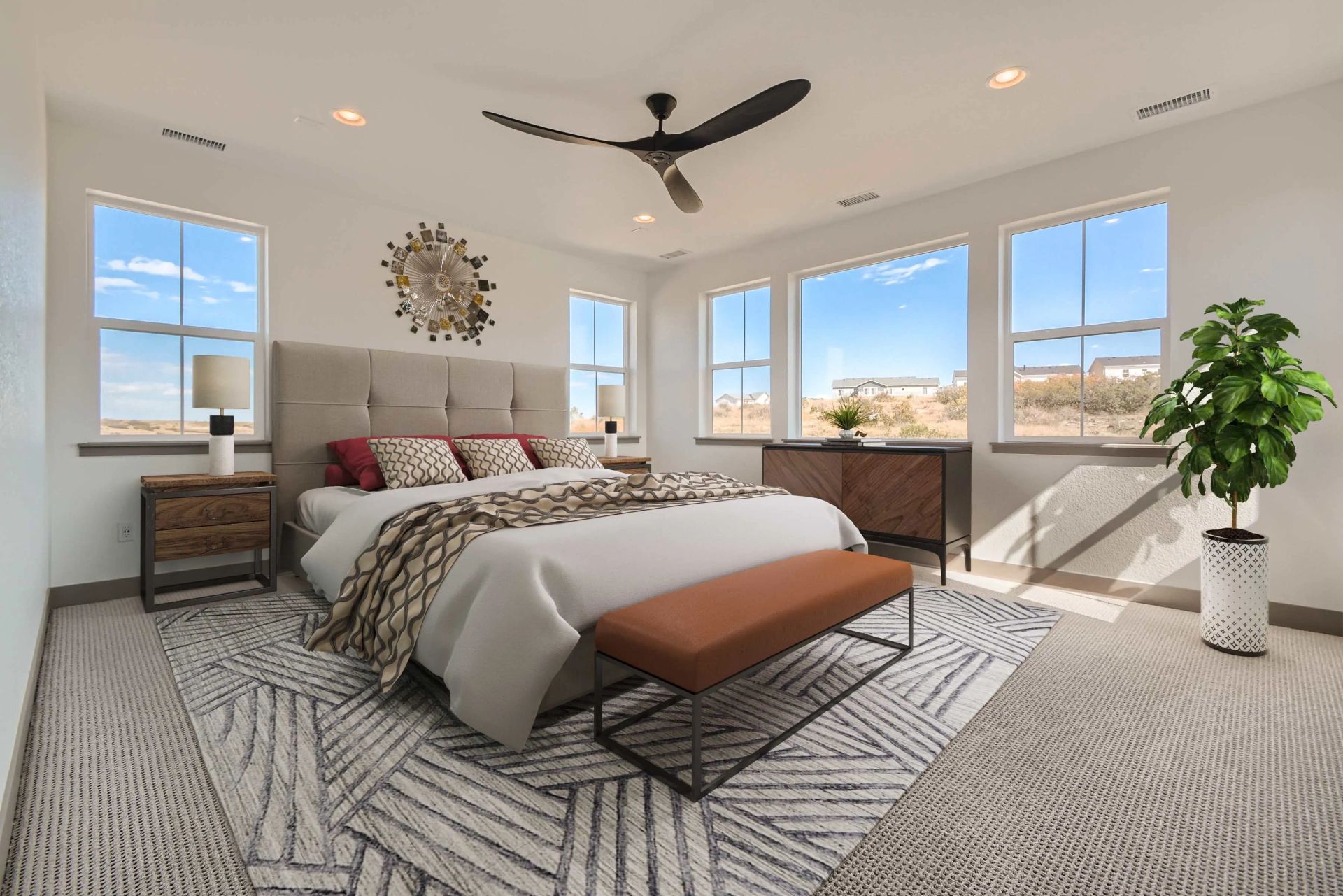The Walton Model Primary Bed - Virtually Staged