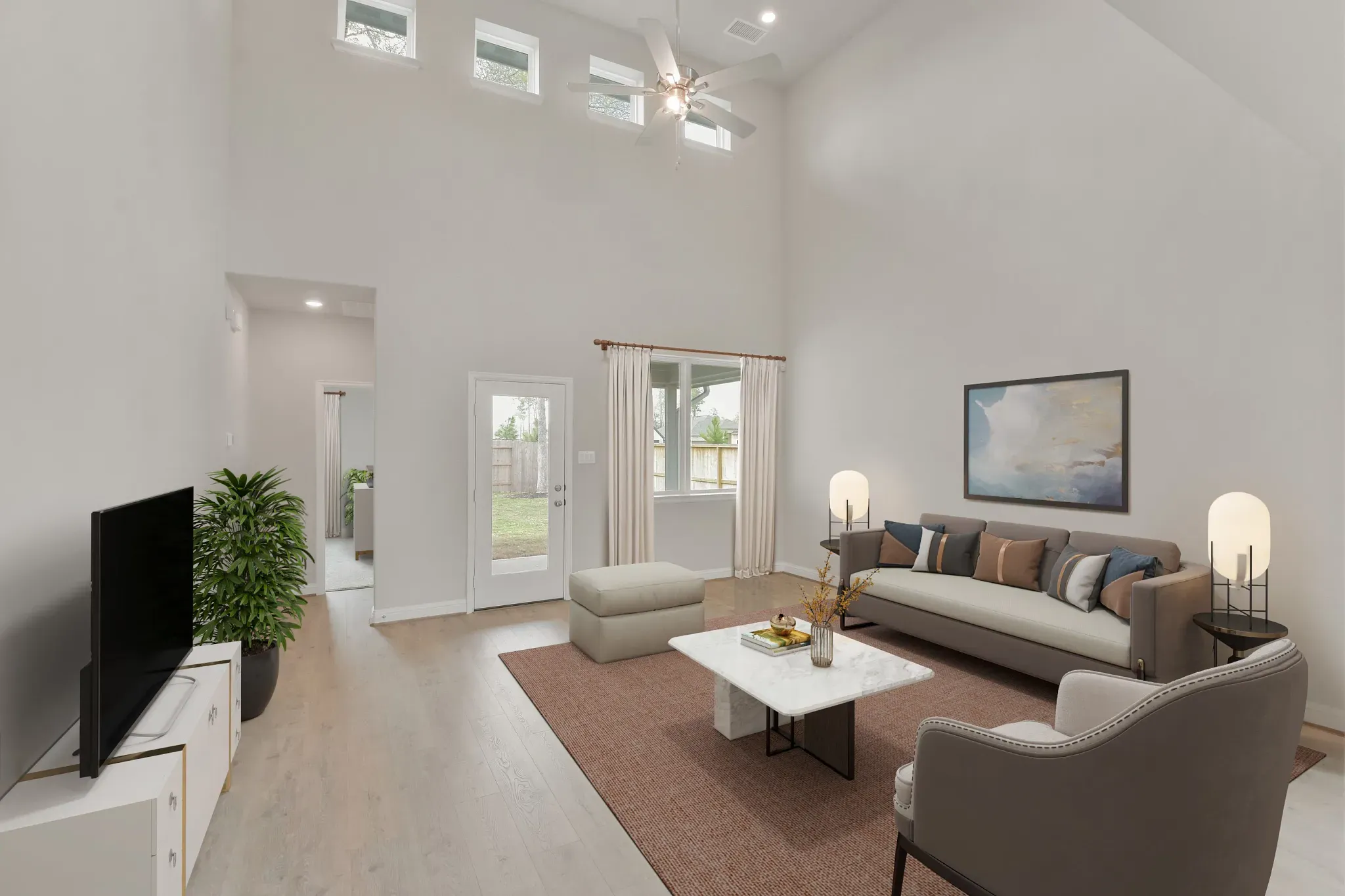 Plan 3049 great room - staged