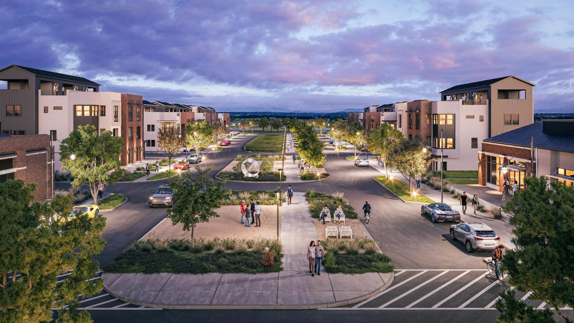 Rooftops at The Dunes Linear Park Rendering
