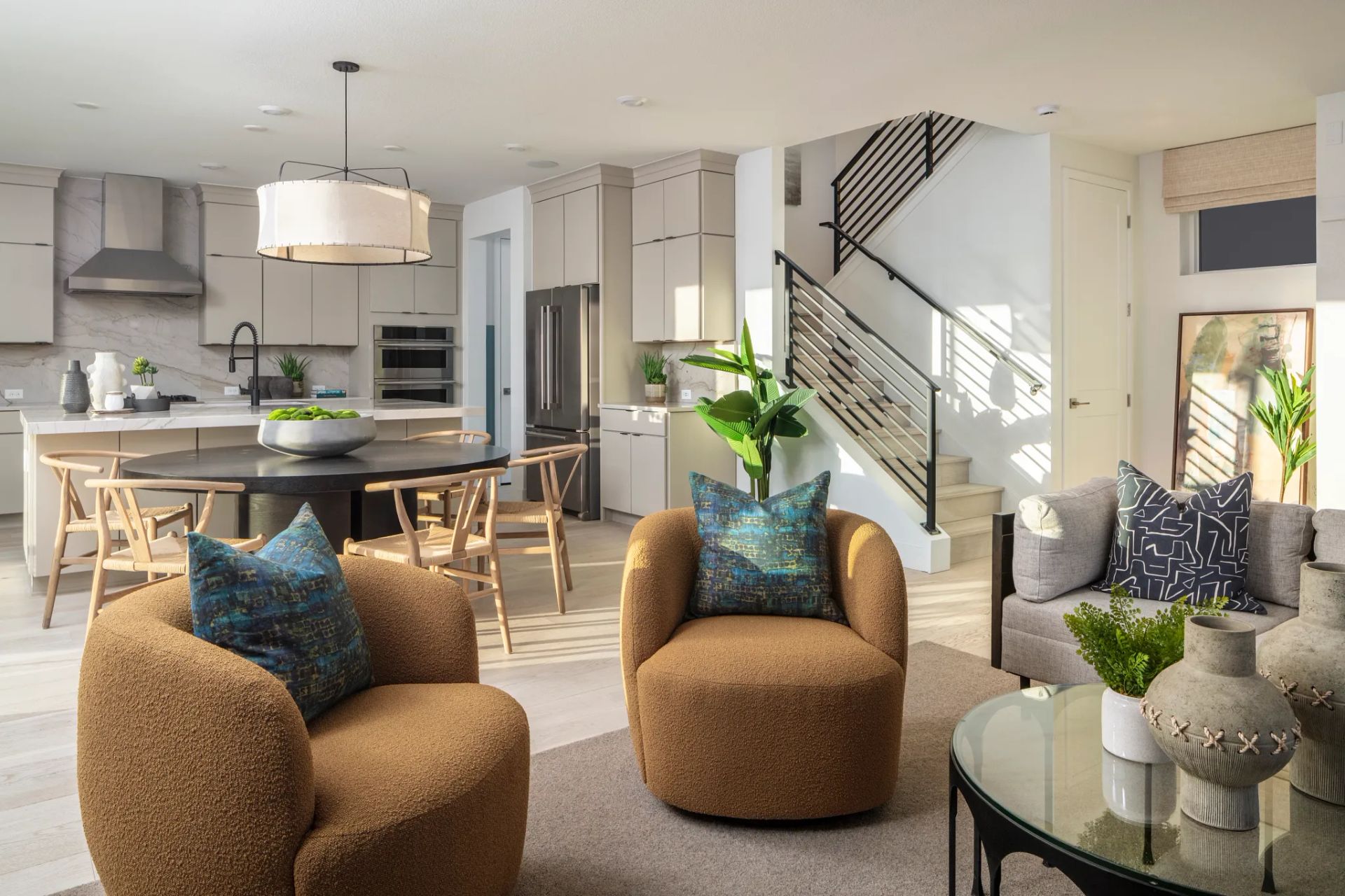 Maya Model Great Room, Dining + Kitchen