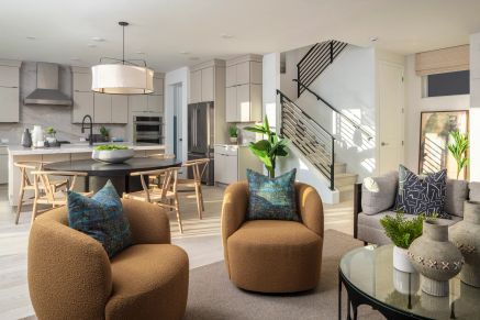Maya Model Great Room, Dining + Kitchen