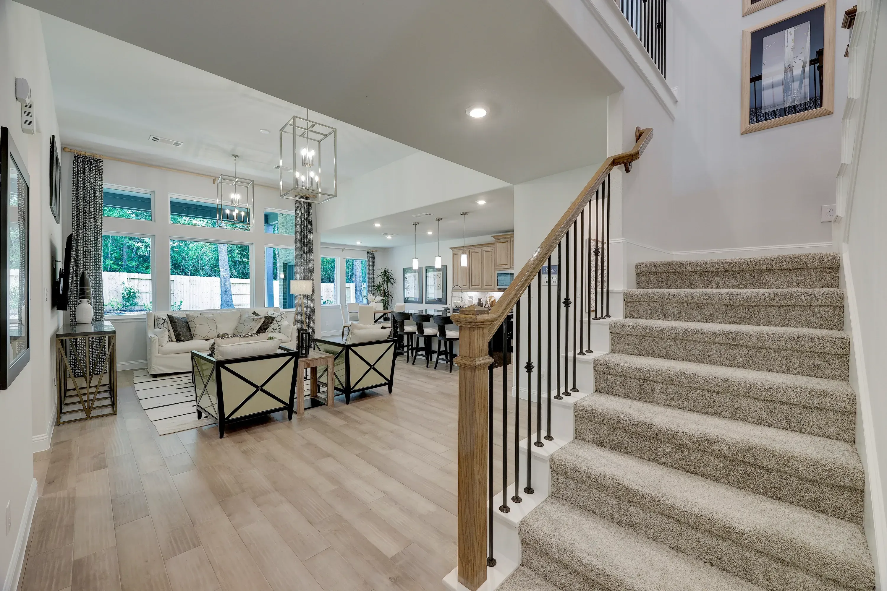 Model home hallway and stairs