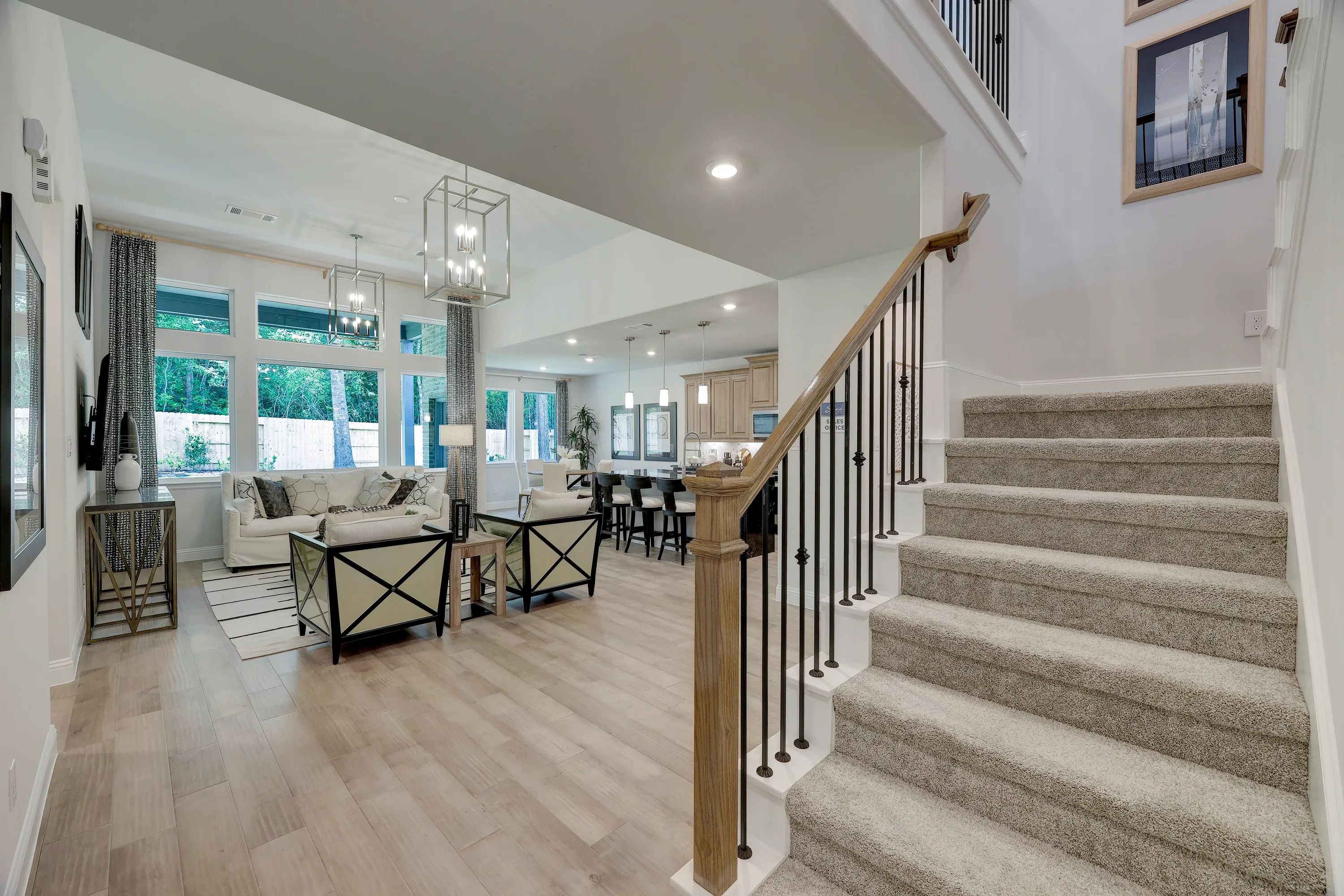 Model home hallway and stairs