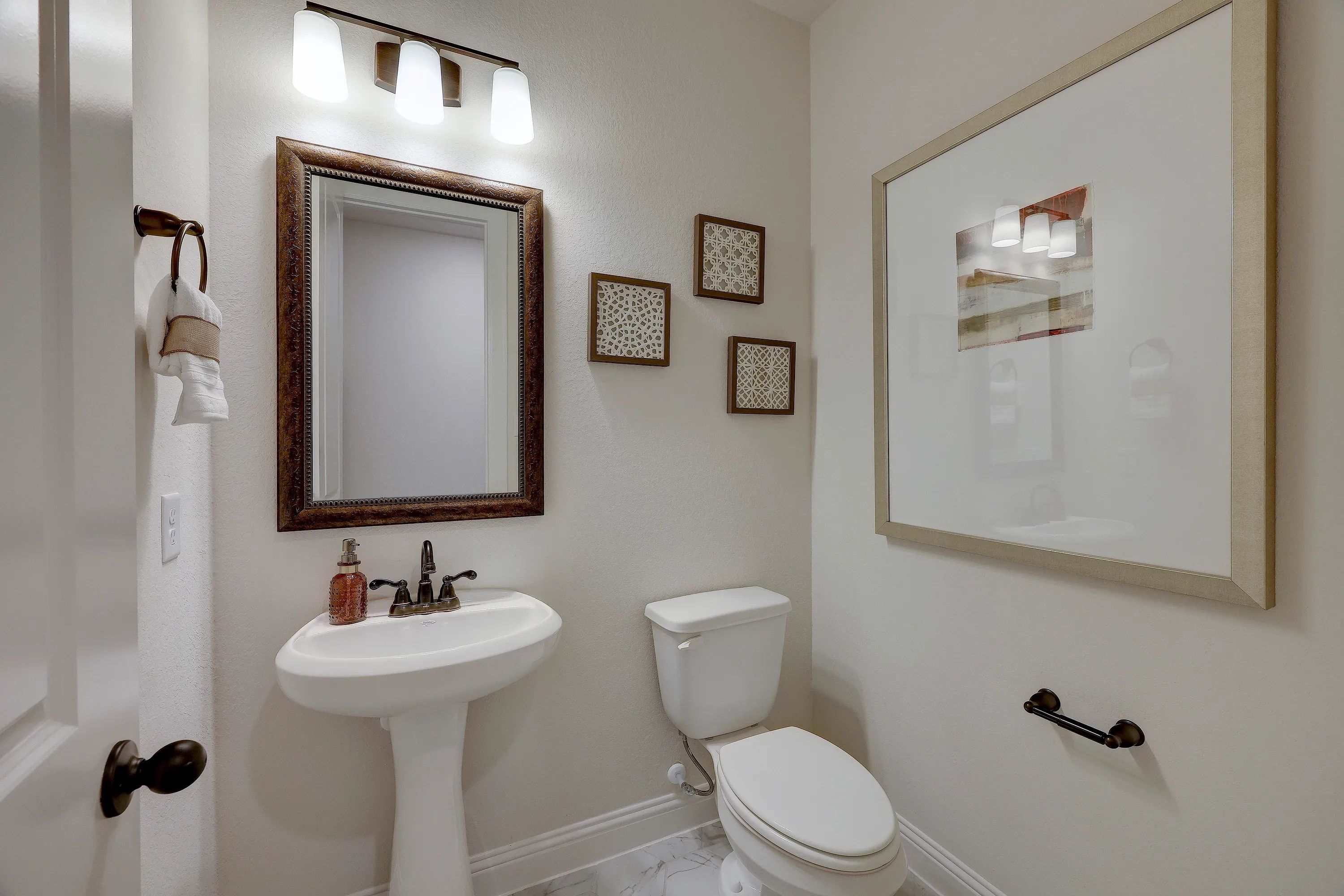 Model home powder room