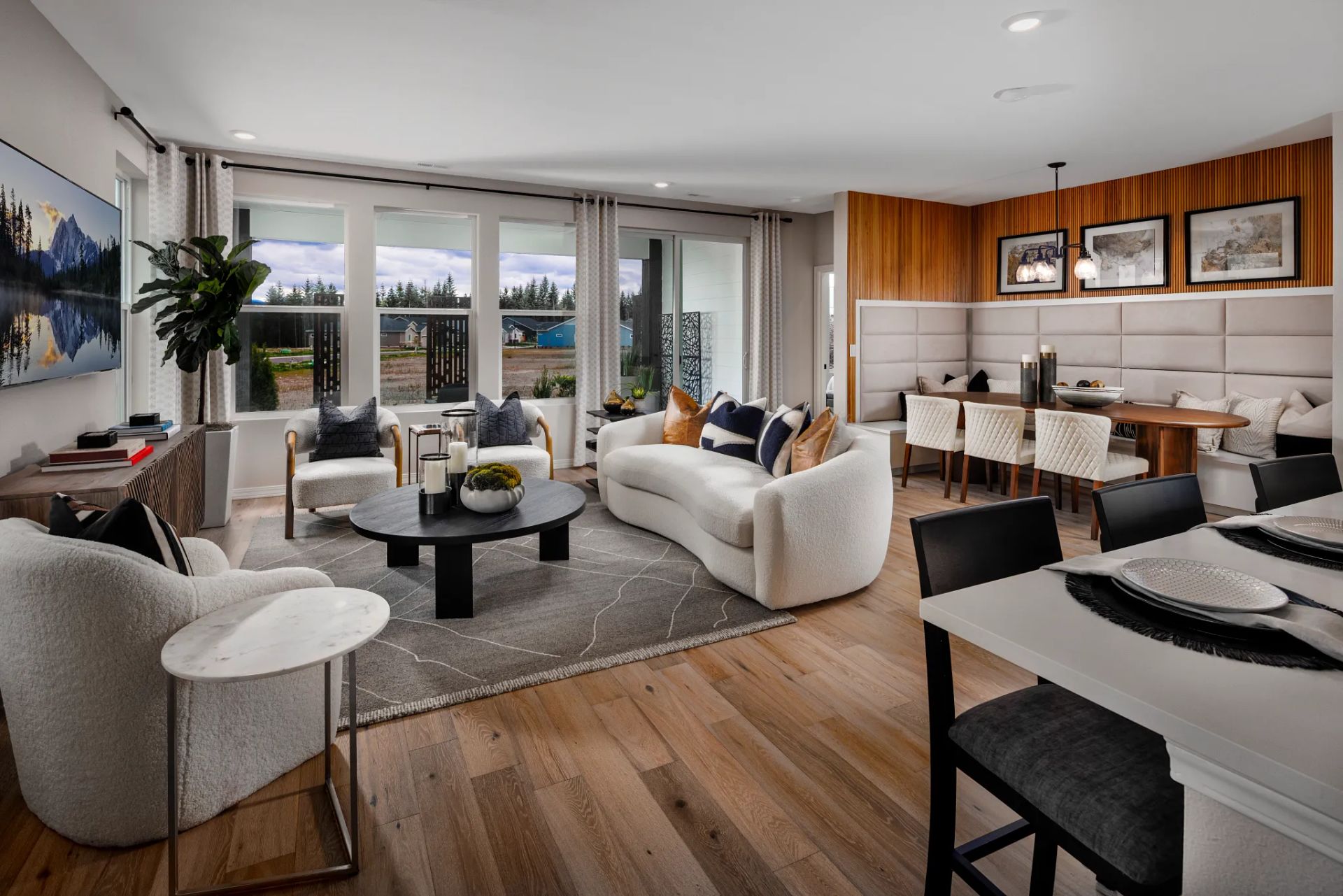 Great Room & Dining in Evia Model