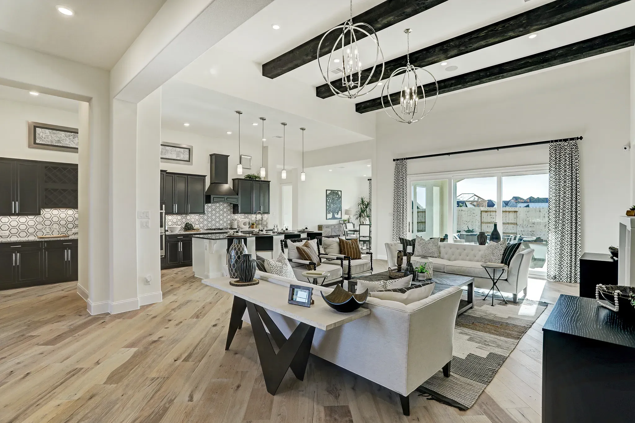 Plan 6015 great room - staged