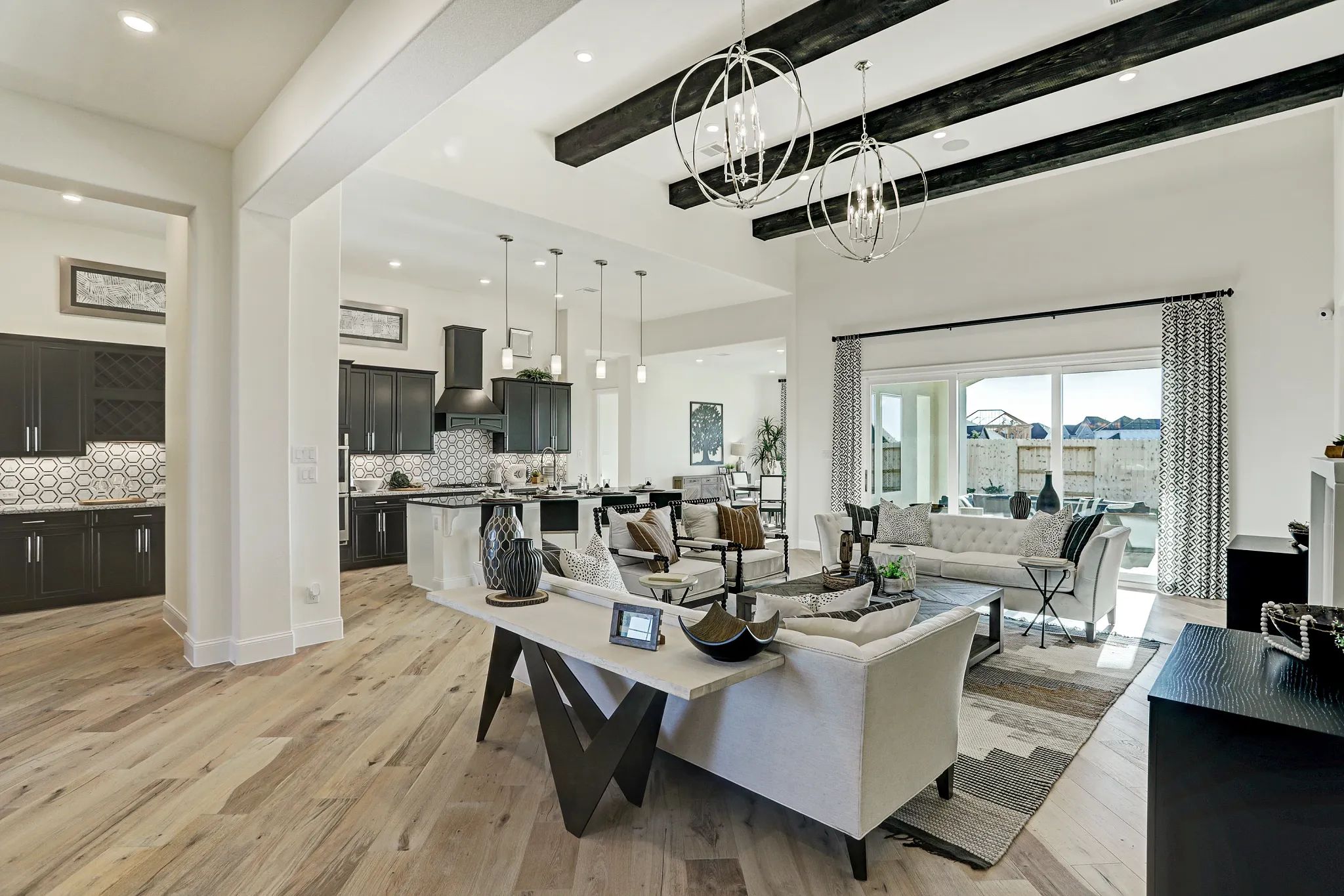 Plan 6015 great room - staged