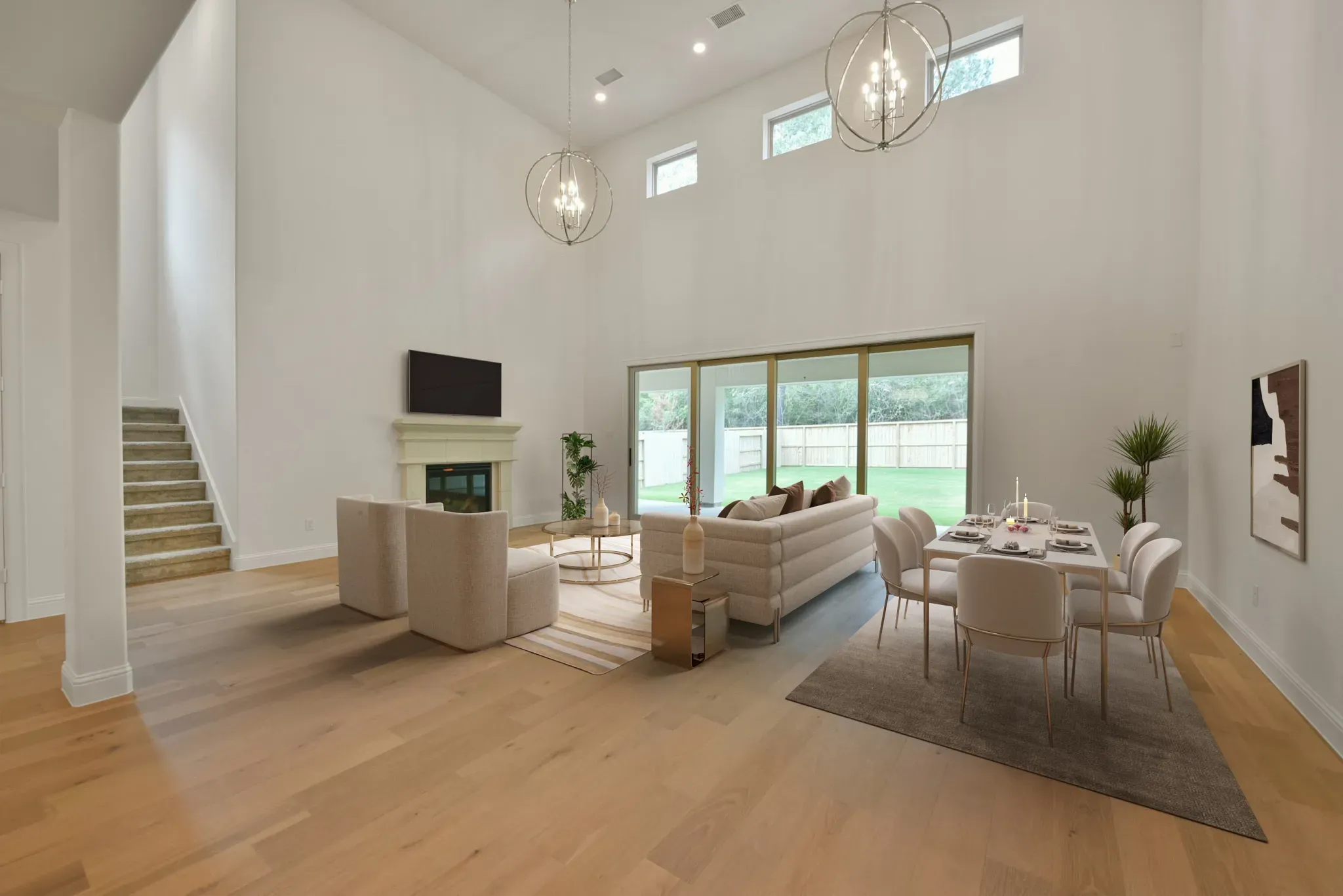 Plan 5049 great room - staged