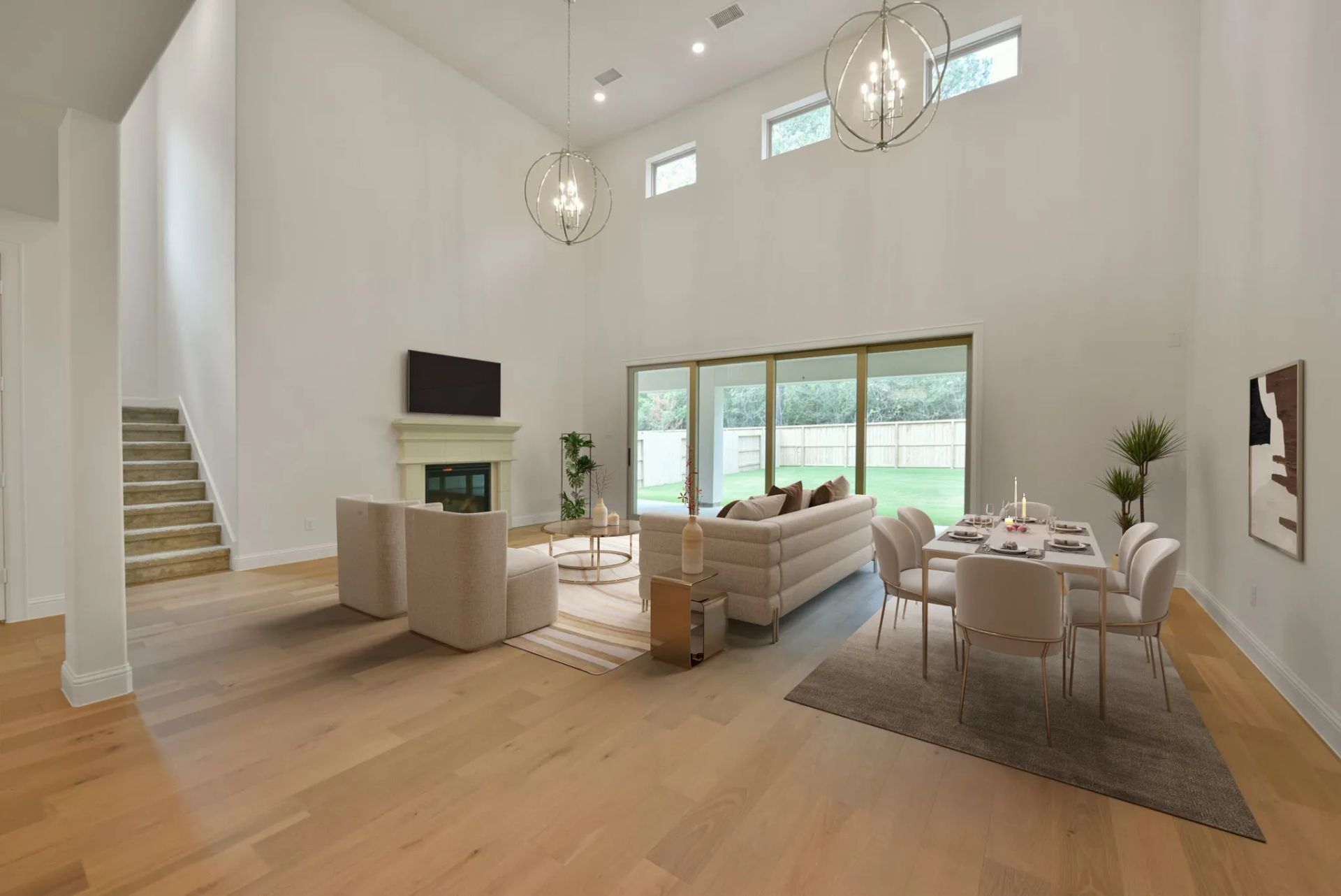 Plan 5049 great room - staged