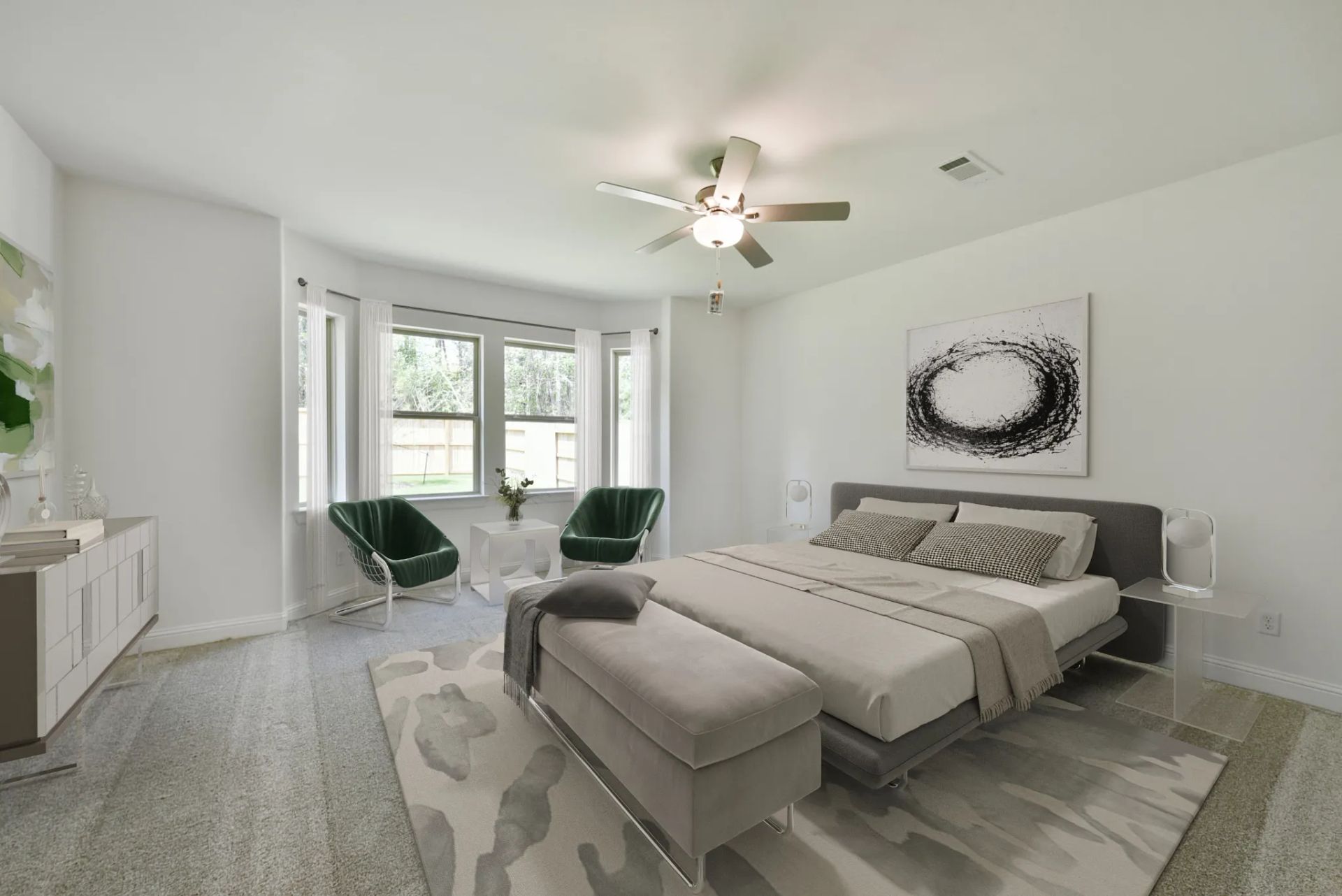 Plan 5049 primary bed - staged