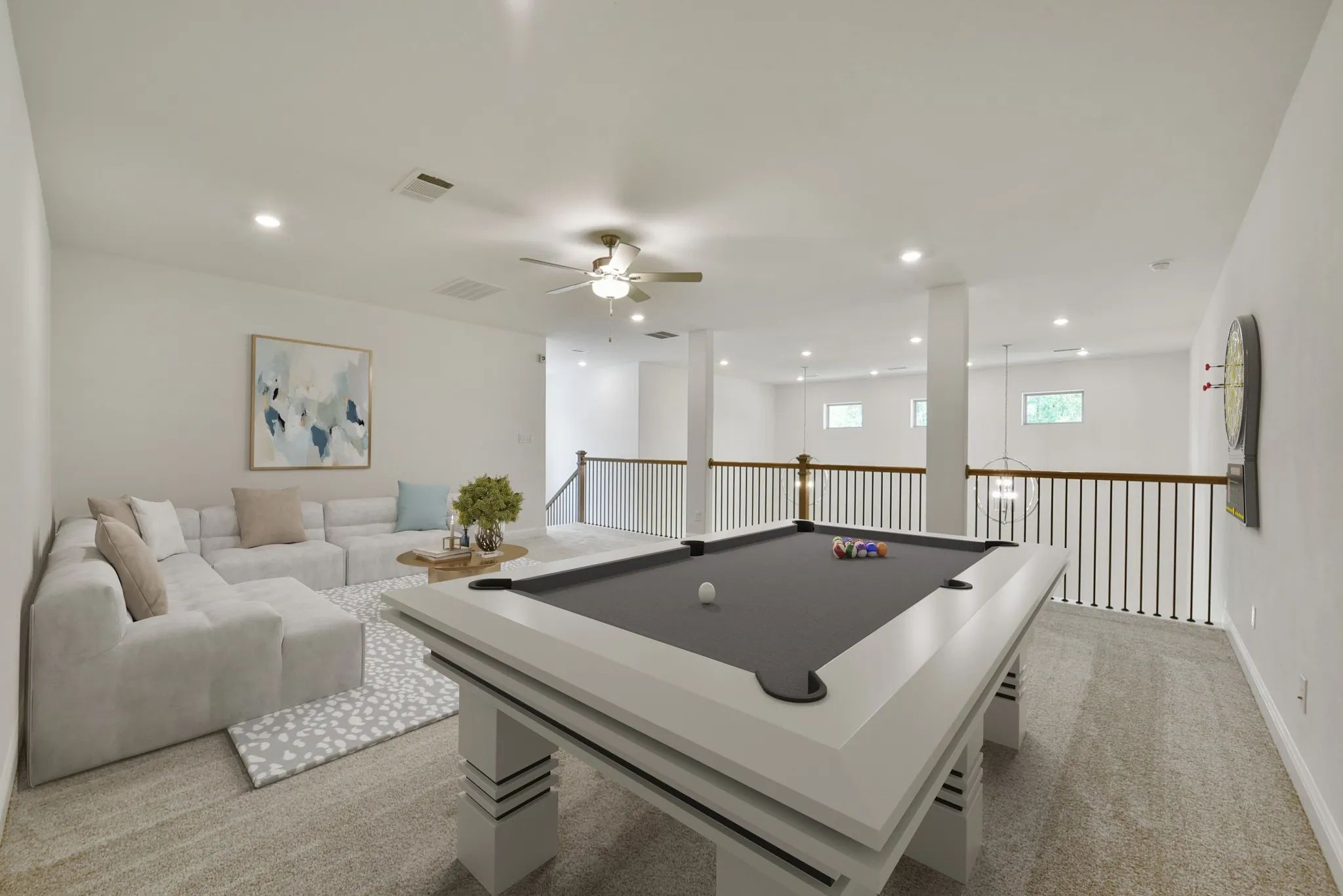Plan 5049 game room - staged