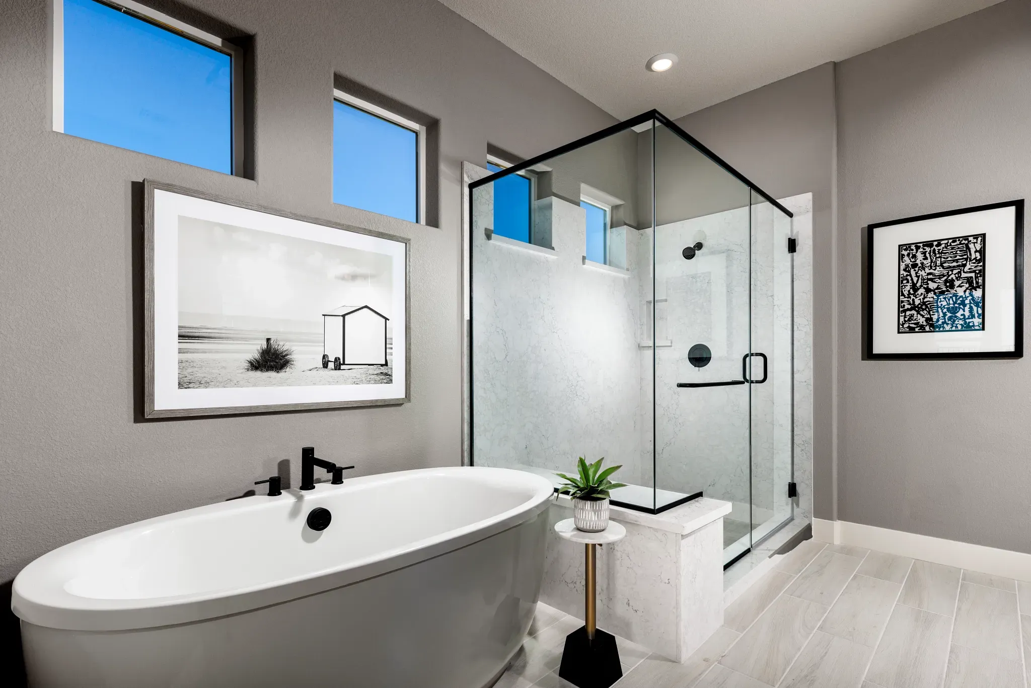 Primary Shower of Pinnacle Model Home