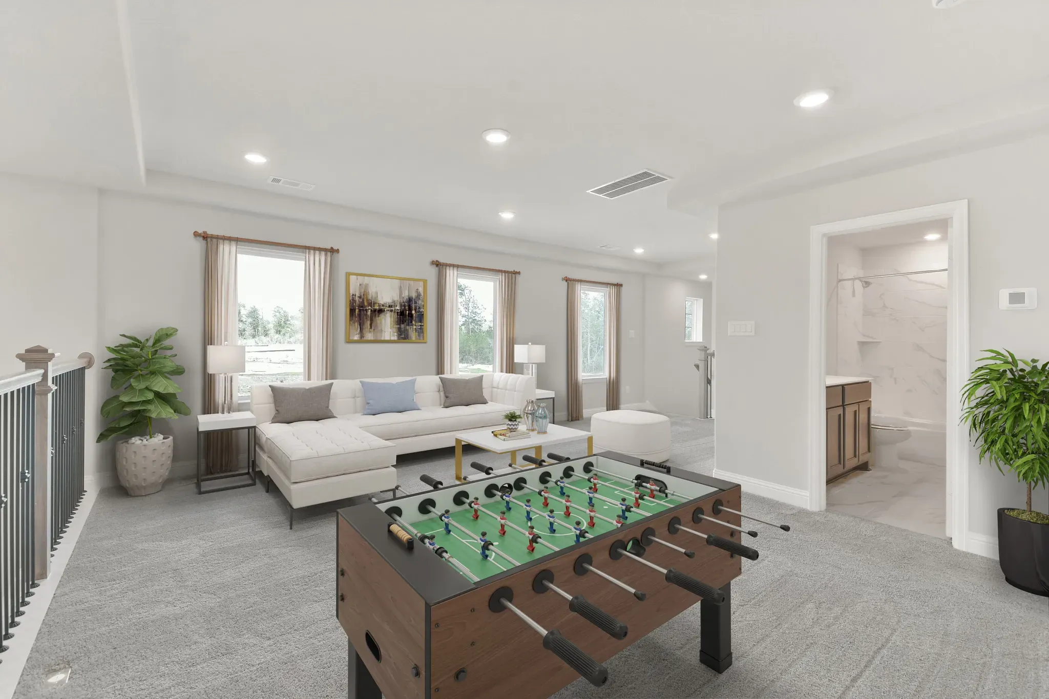 Plan 3049 loft - staged