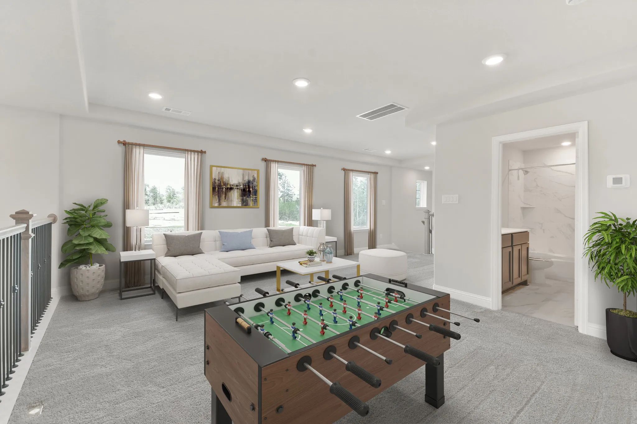 Plan 3049 loft - staged