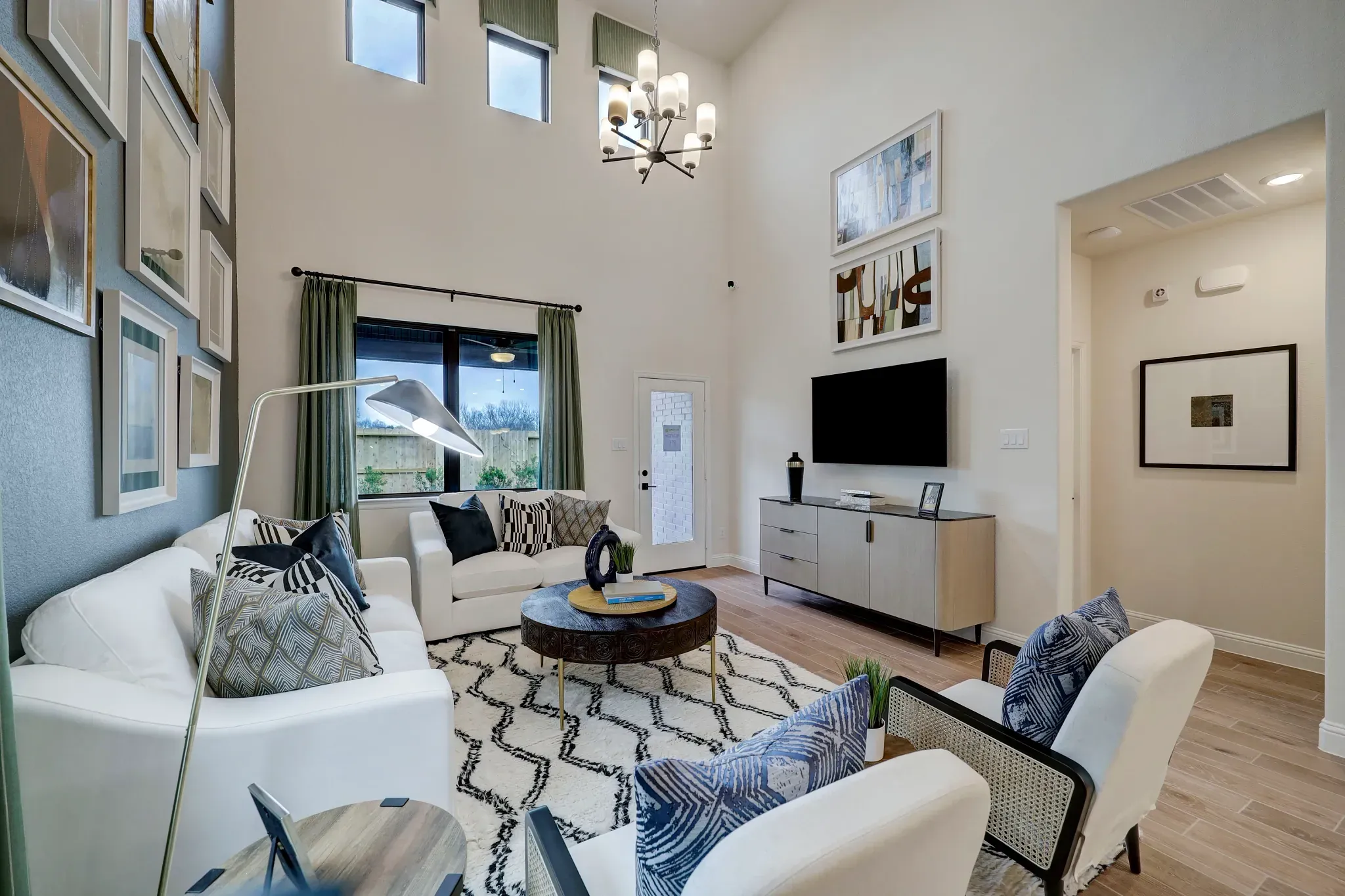 Plan 3059 great room - staged