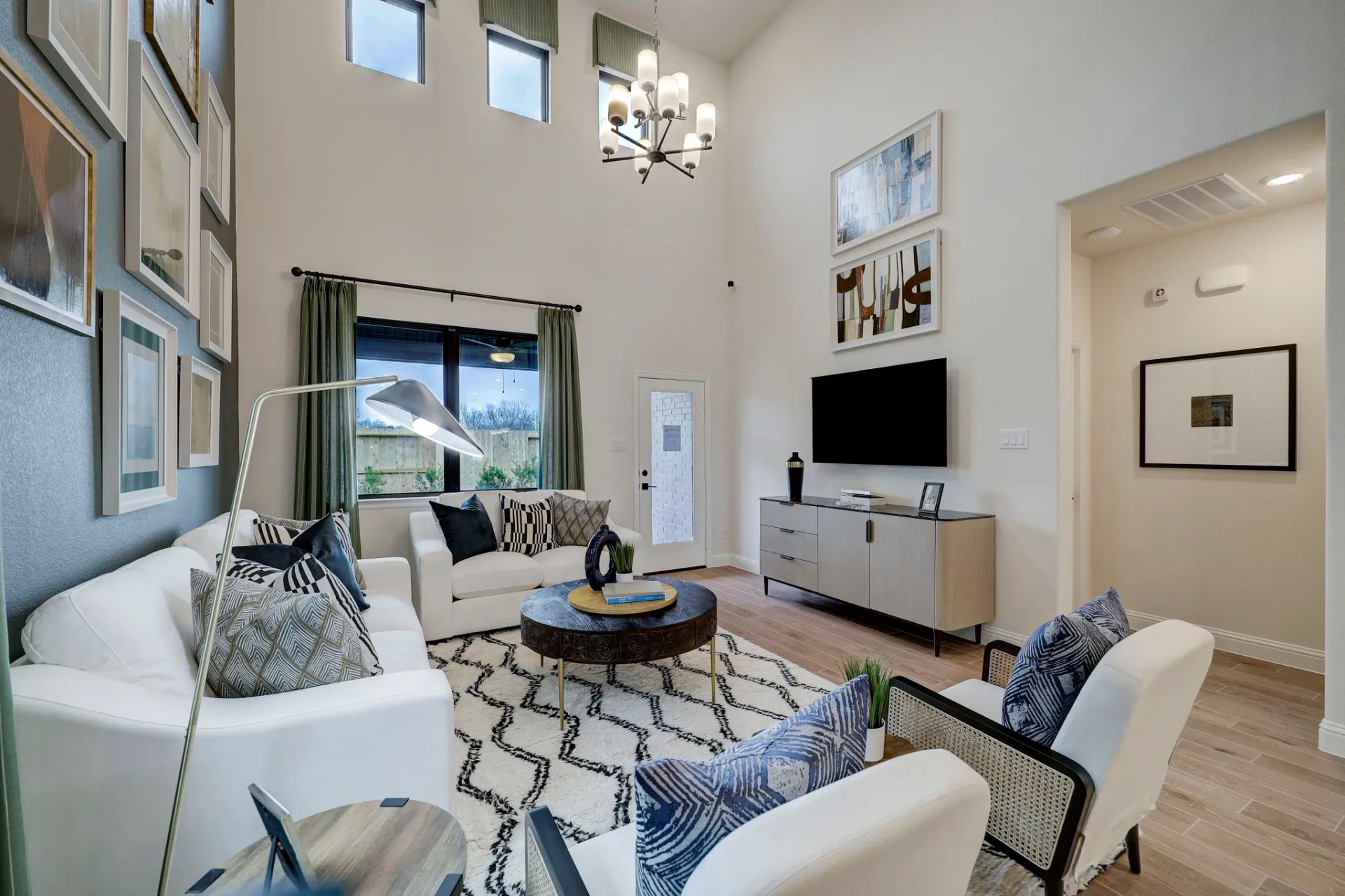 Plan 3059 great room - staged