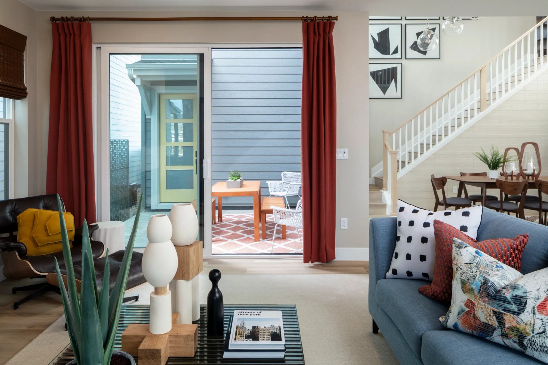Eliot Model Great Room + Courtyard