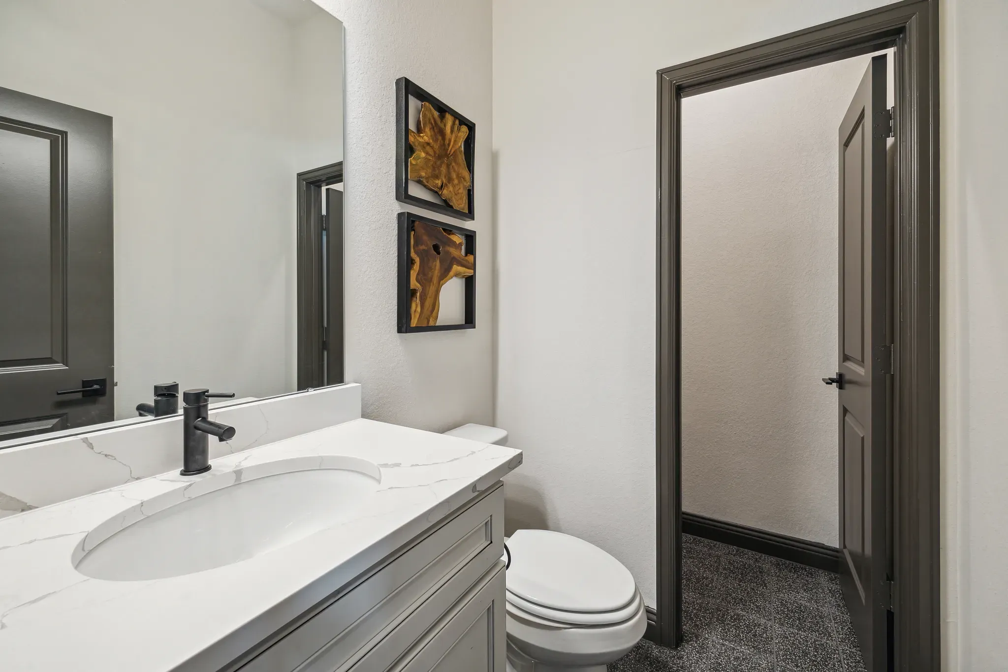 Plan 6020 upstairs powder room - staged