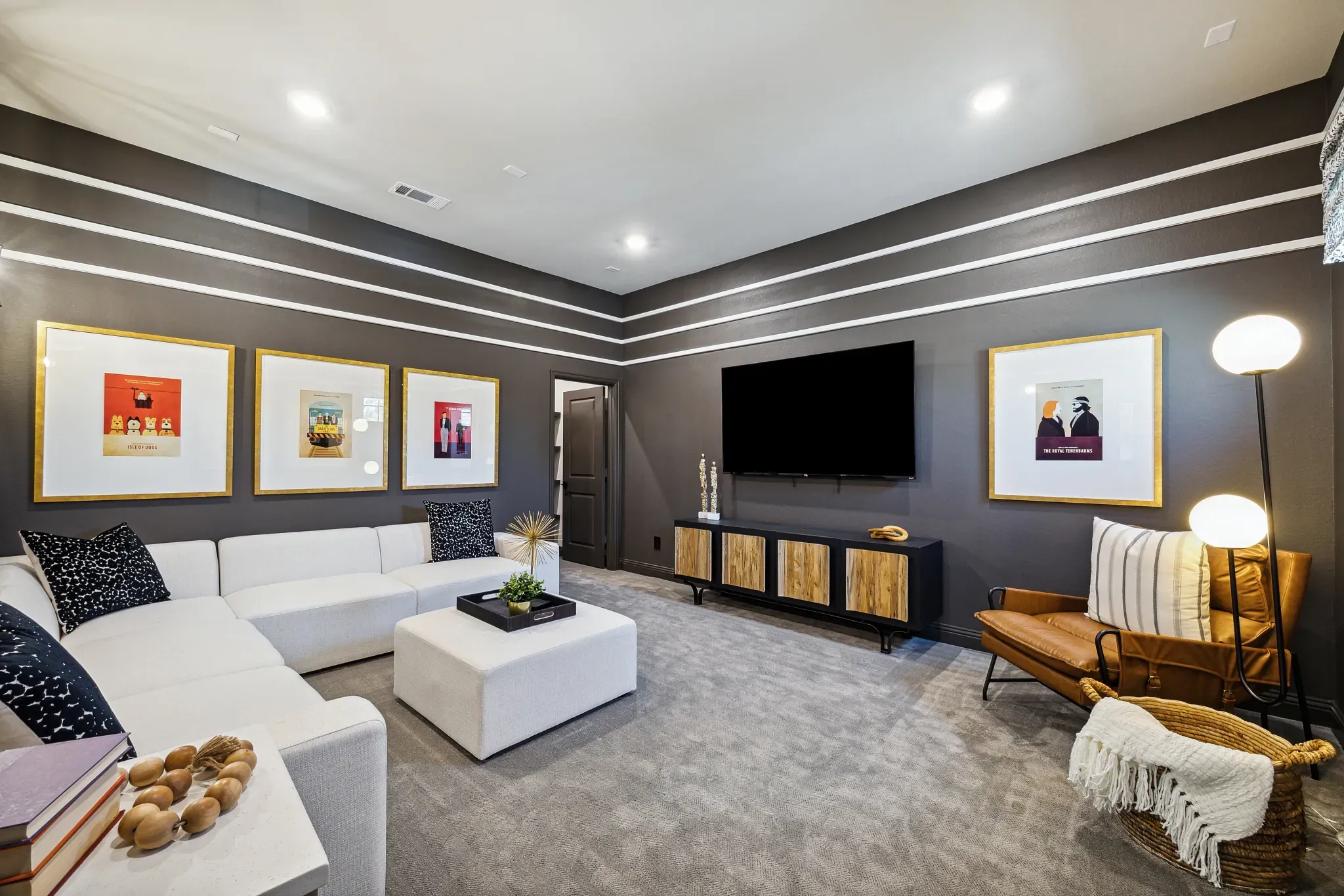 Plan 6020 media room - staged