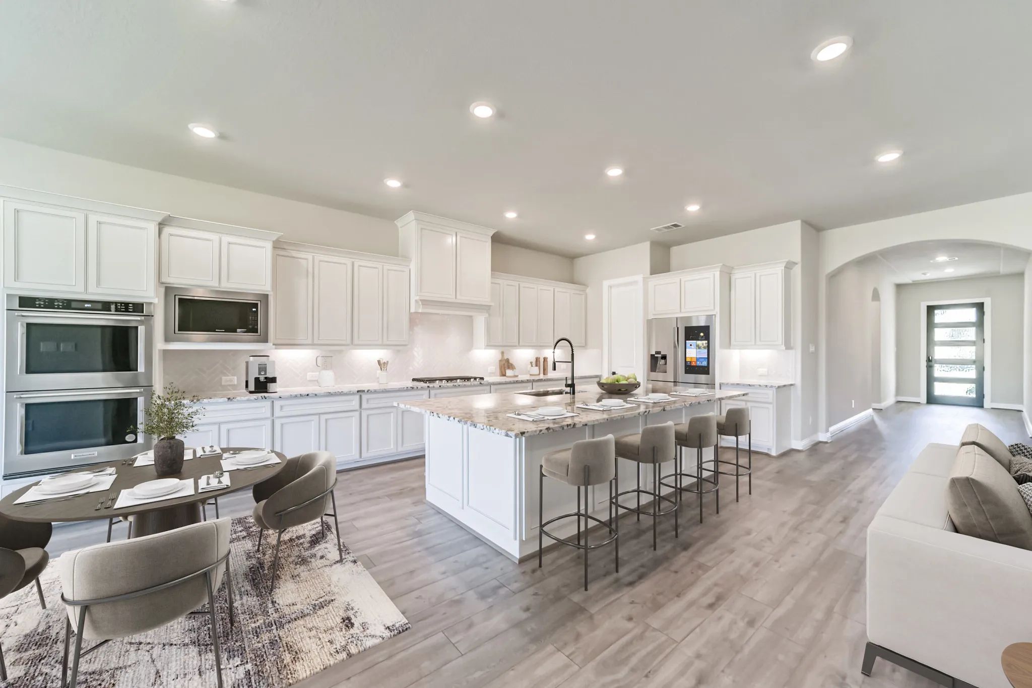 Plan 4132 kitchen - staged
