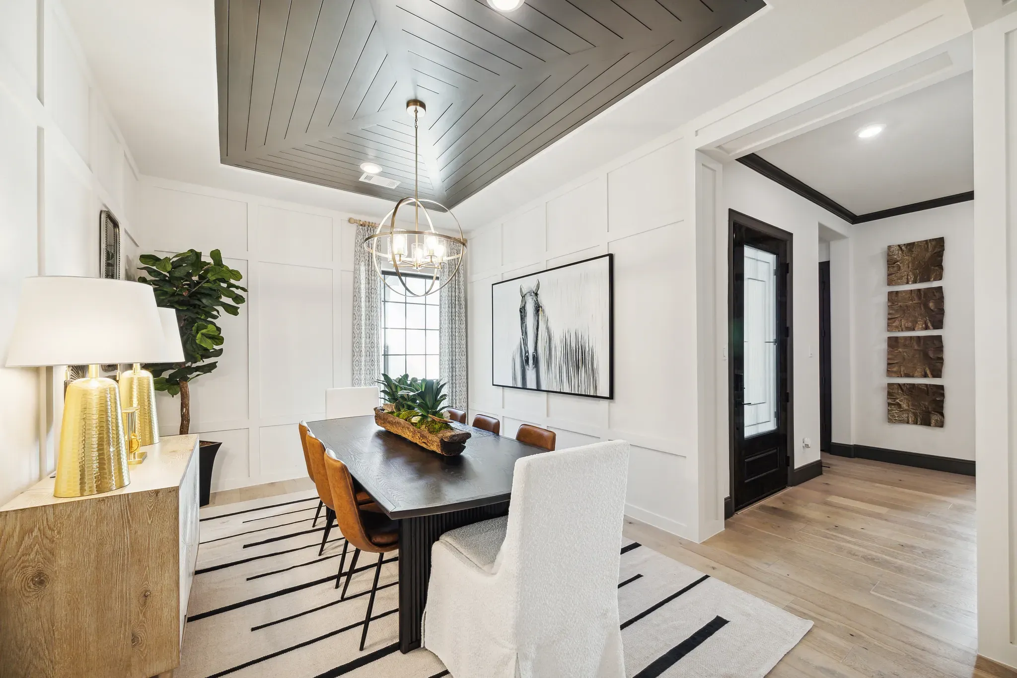 Plan 6020 model at Evergreen - formal dining