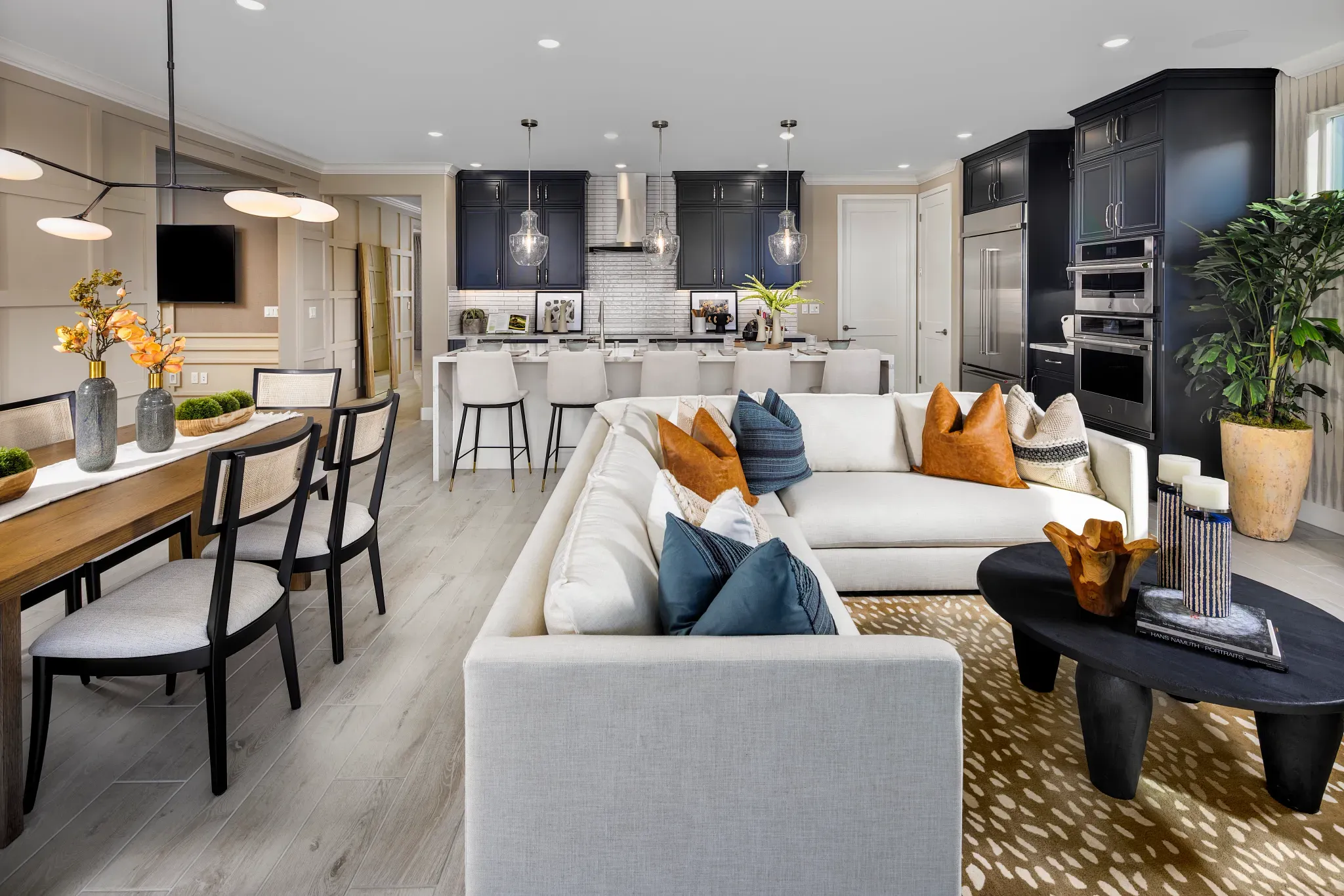 Great Room, Dining & Kitchen of the Connect Model
