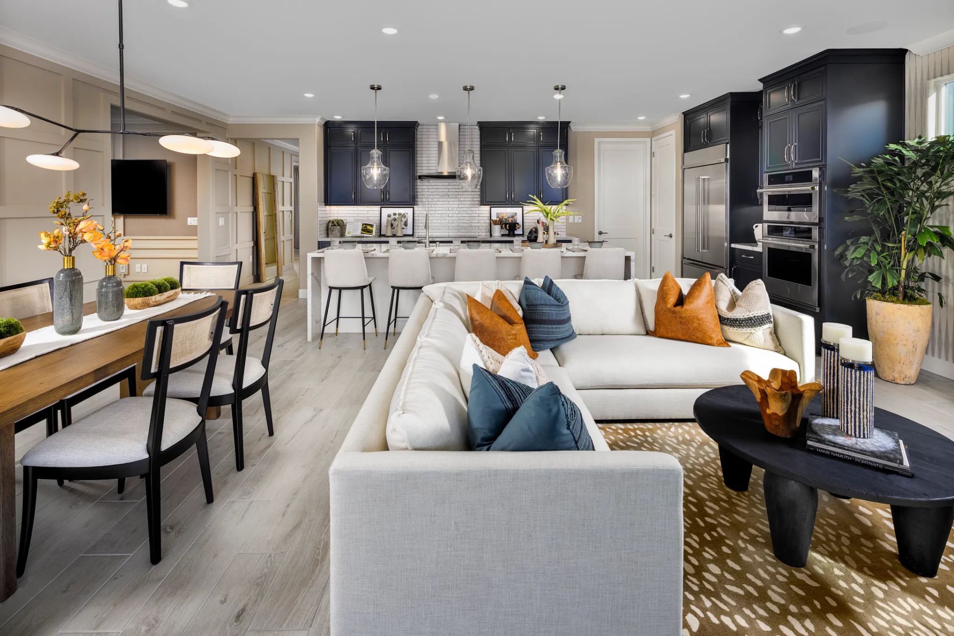 Great Room, Dining & Kitchen of the Connect Model