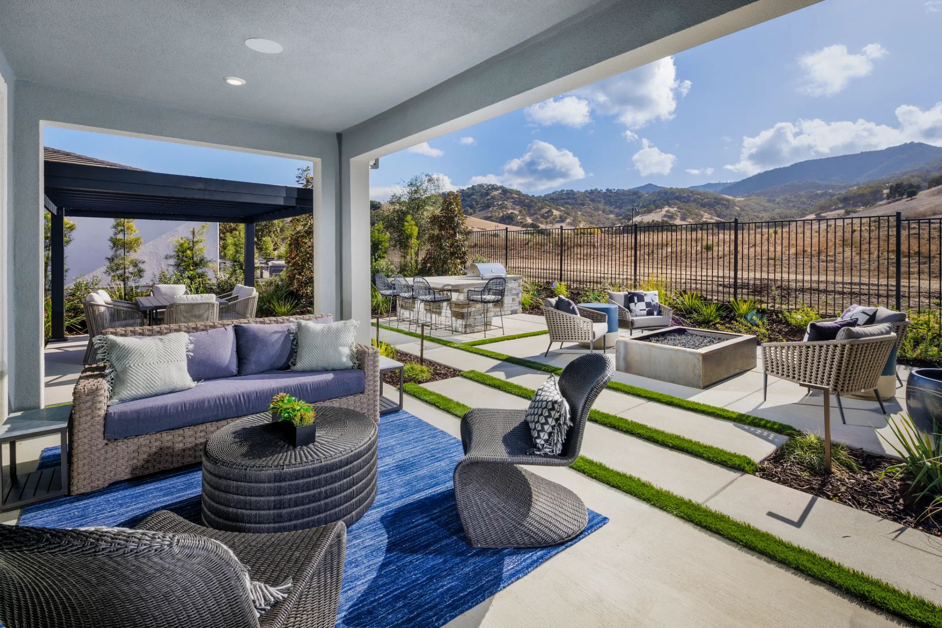 Covered Patio & Backyard of the Connect Model Home