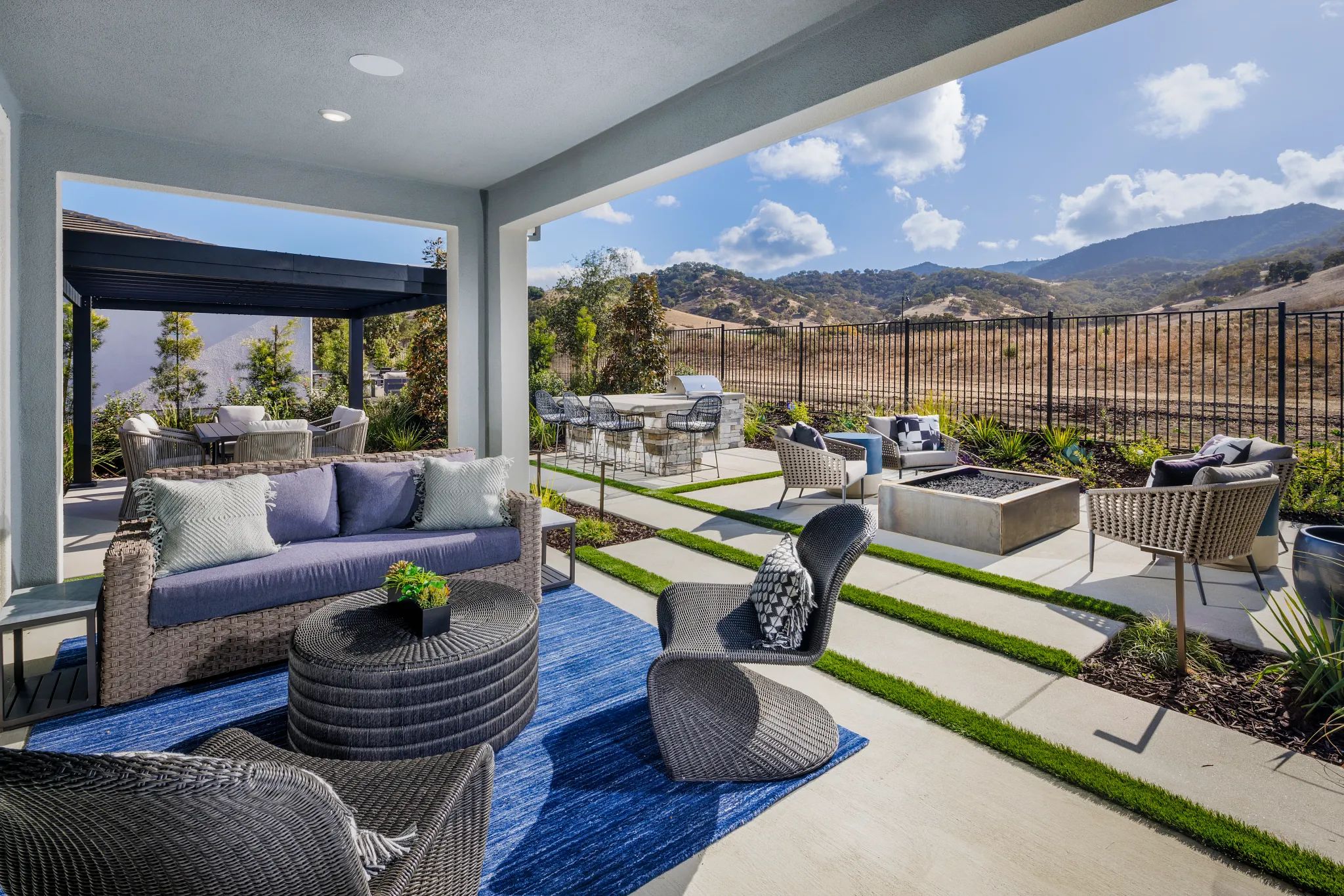 Covered Patio & Backyard of the Connect Model Home