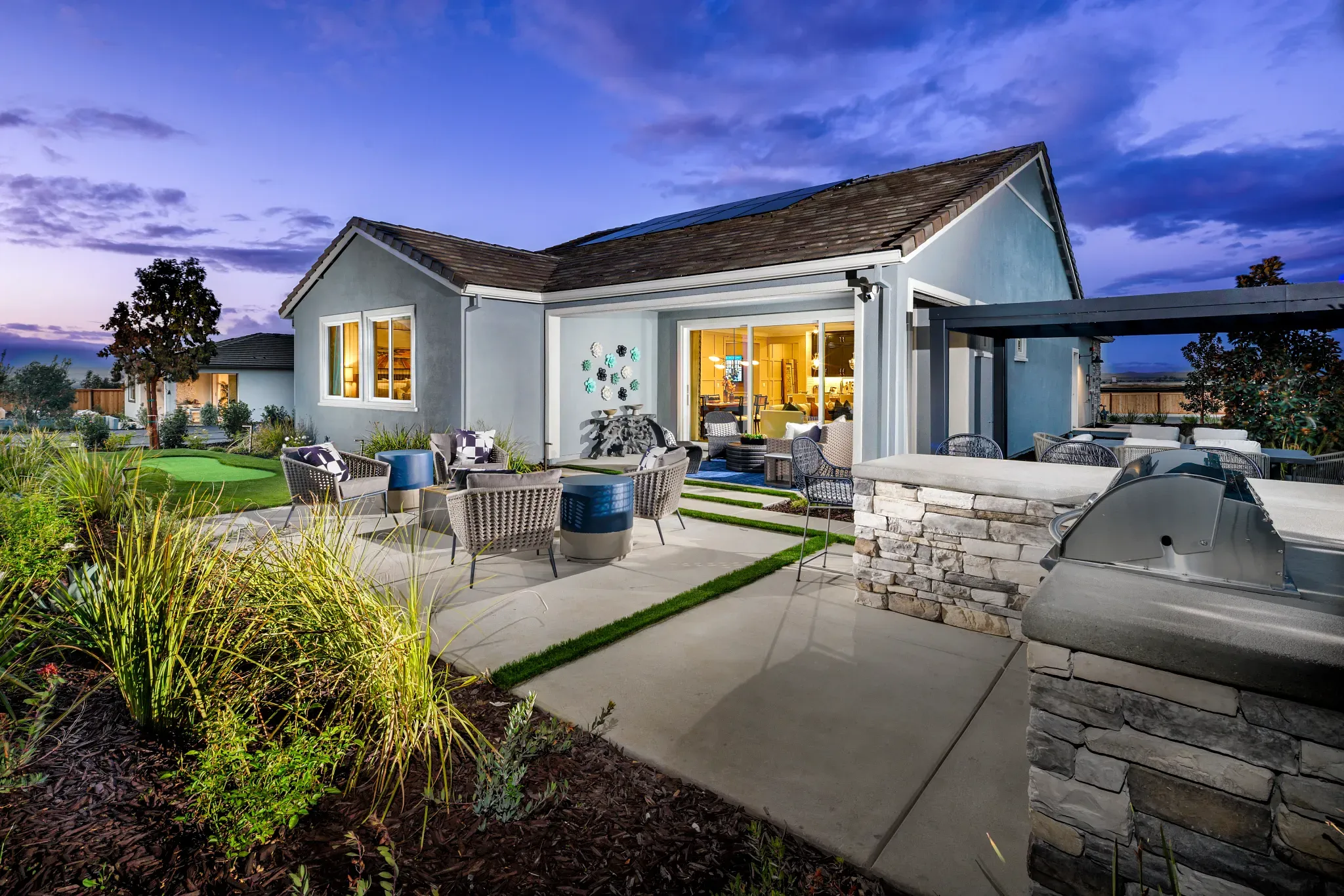 Backyard of the Connect Model Home