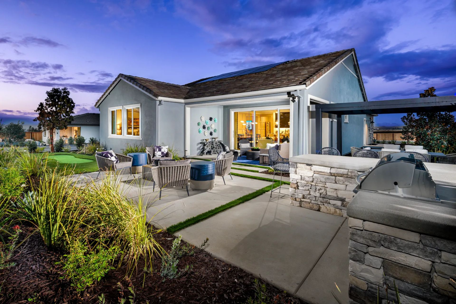 Backyard of the Connect Model Home